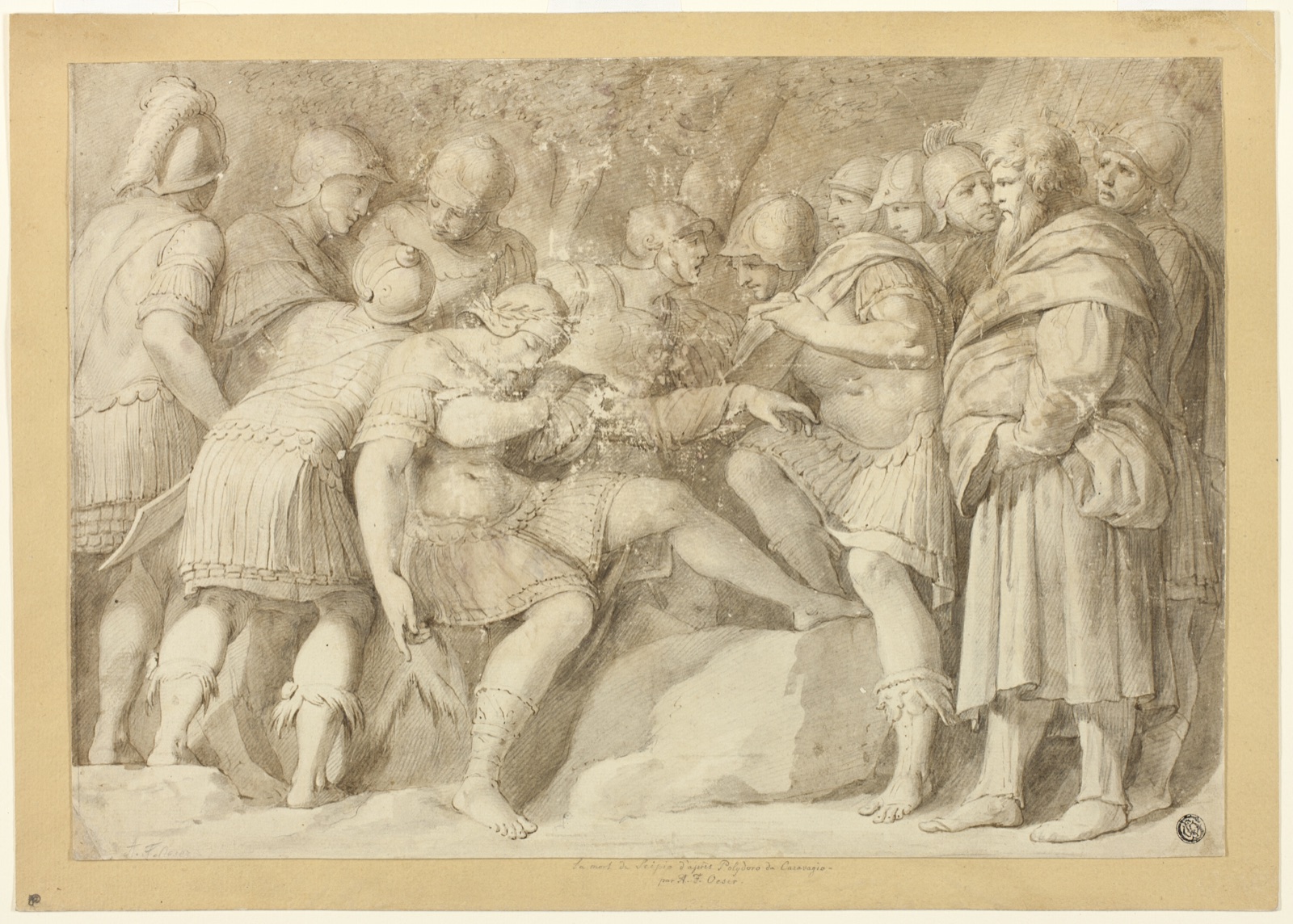 The Death of Scipio — Adam Friedrich Oeser (German, 1717-1799); or after Polidoro Caldara, called Polidoro da Caravaggio (Italian, c. 1499-c. 1543)
