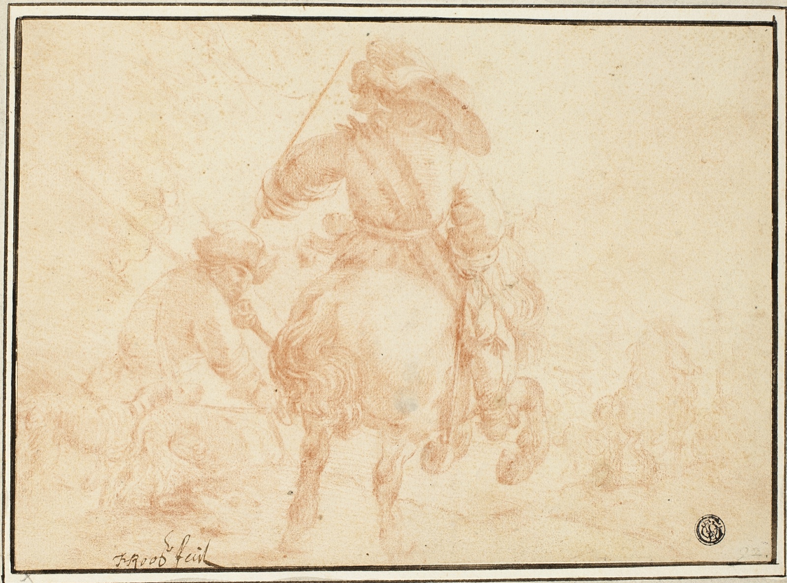 Soldiers on Horseback — Johann Heinrich Roos (German, 1631-1685); or Theodore Roos (German, 1638-c. 1698)