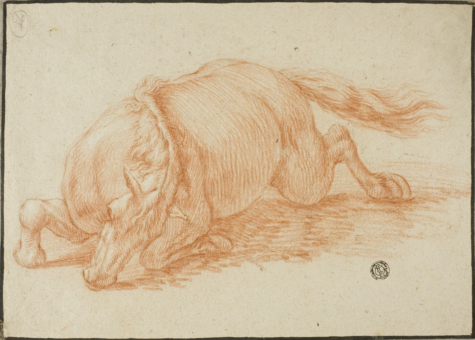 Falling Horse — Adam Frans van der Meulen; Flemish, 1632-1690