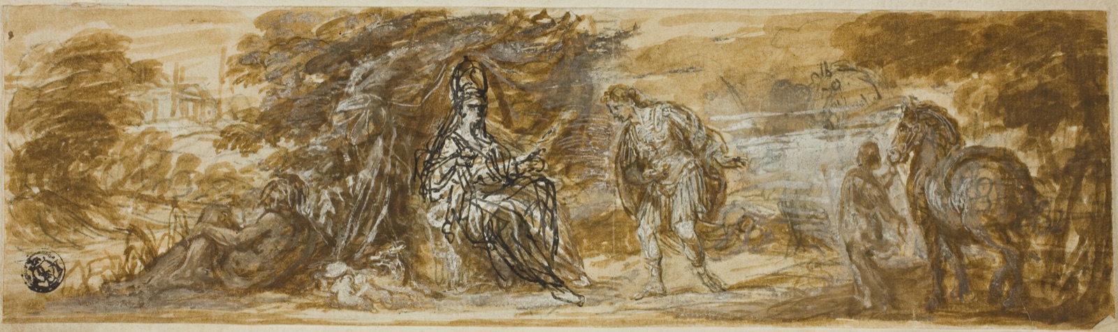 Military Hero Honoring Personification of Rome — Style of Giuseppe Passeri; Italian, 1654-1714