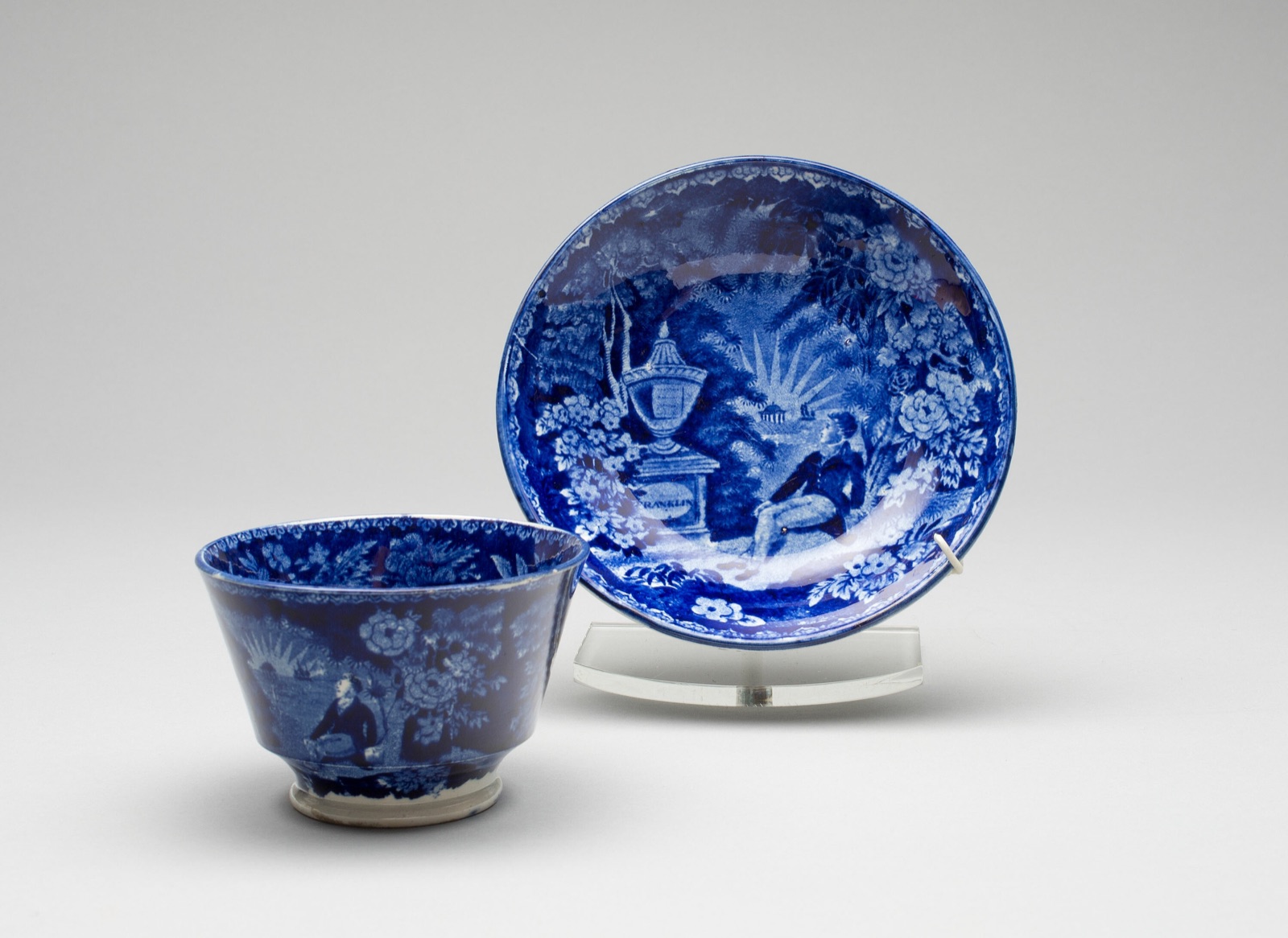 Cup and Saucer — Artist unknown (English, made for the American market); Staffordshire, England
