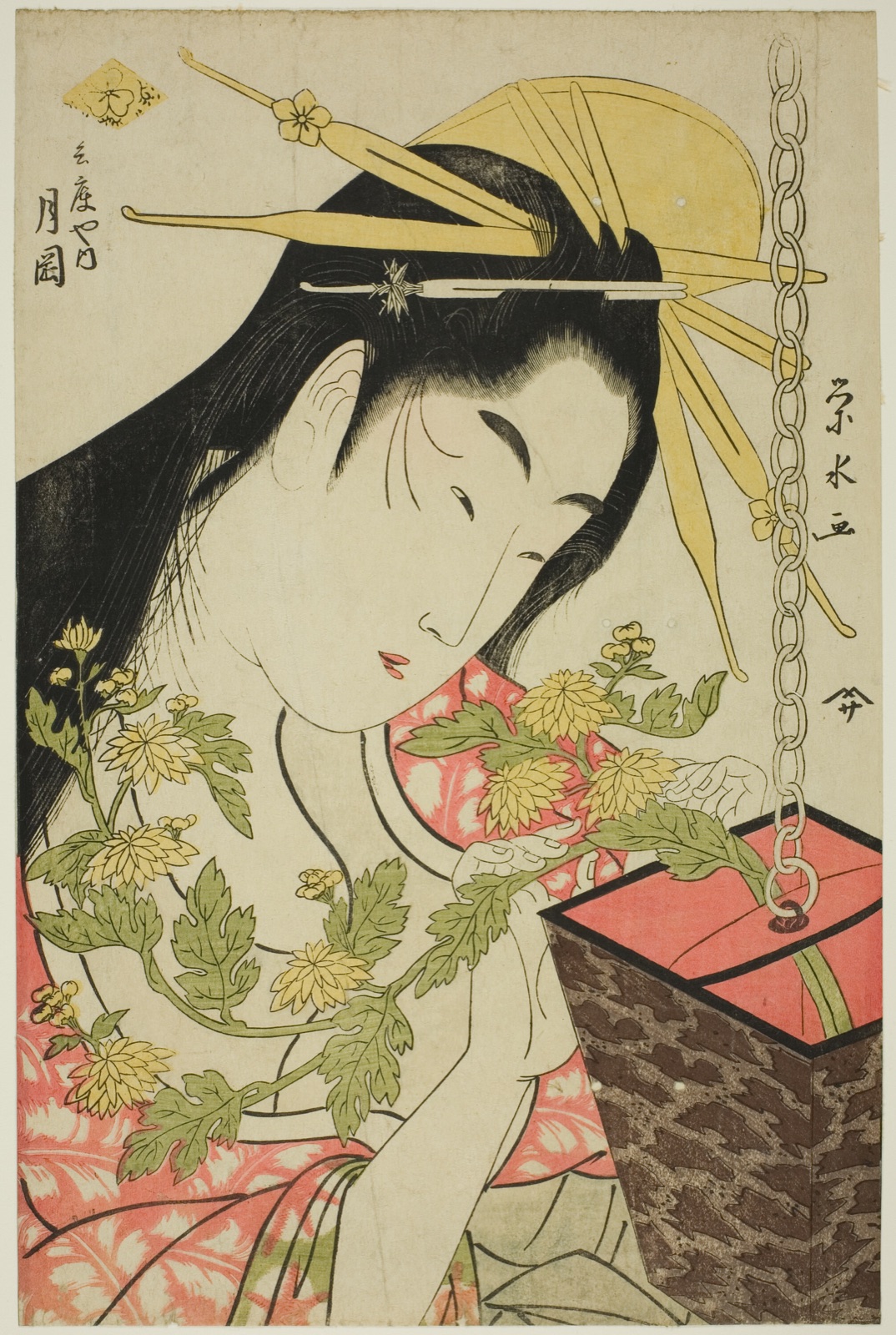 The Courtesan Tsukioka of the Hyogoya — Ichirakutei Eisui; Japanese, active 1790-1823
