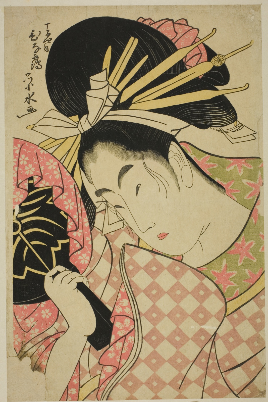 The courtesan Hinazuru of the Chojiya — Ichirakutei Eisui; Japanese, active 1790-1823
