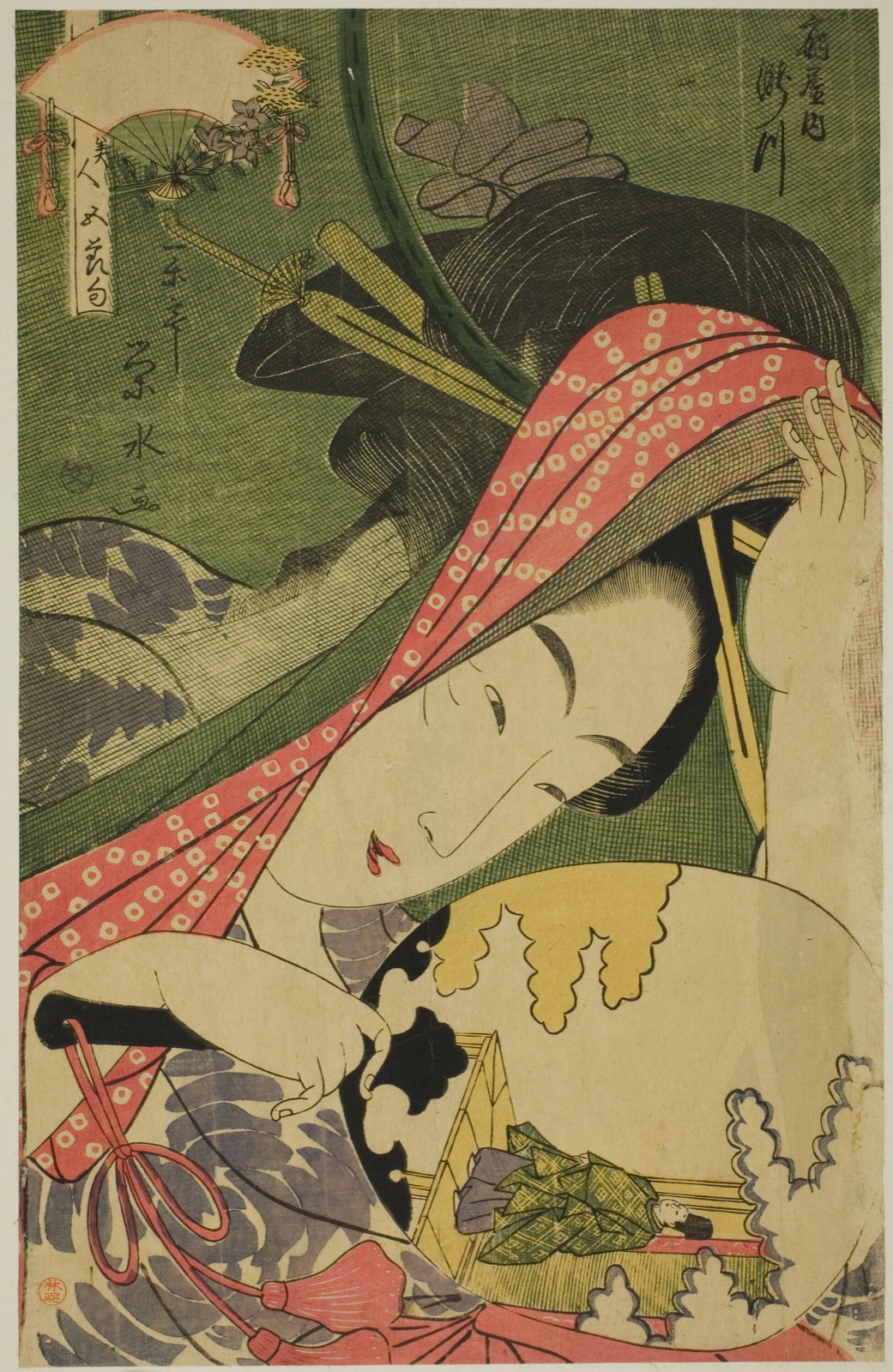 The Courtesan Takigawa of the Ogiya, from the series "Beauties of the Five Festivals (Bijin gosekku)" — Ichirakutei Eisui; Japanese, active 1790-1823