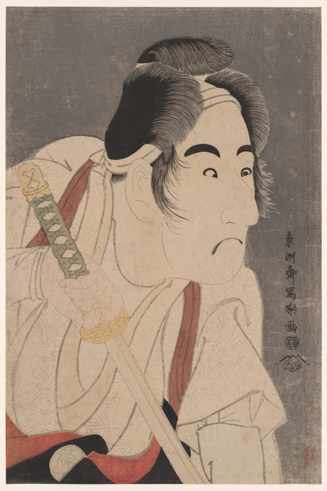 The actor Bando Mitsugoro II as Ishii Genzo — Toshusai Sharaku 東洲斎 写楽; Japanese, active 1794-95