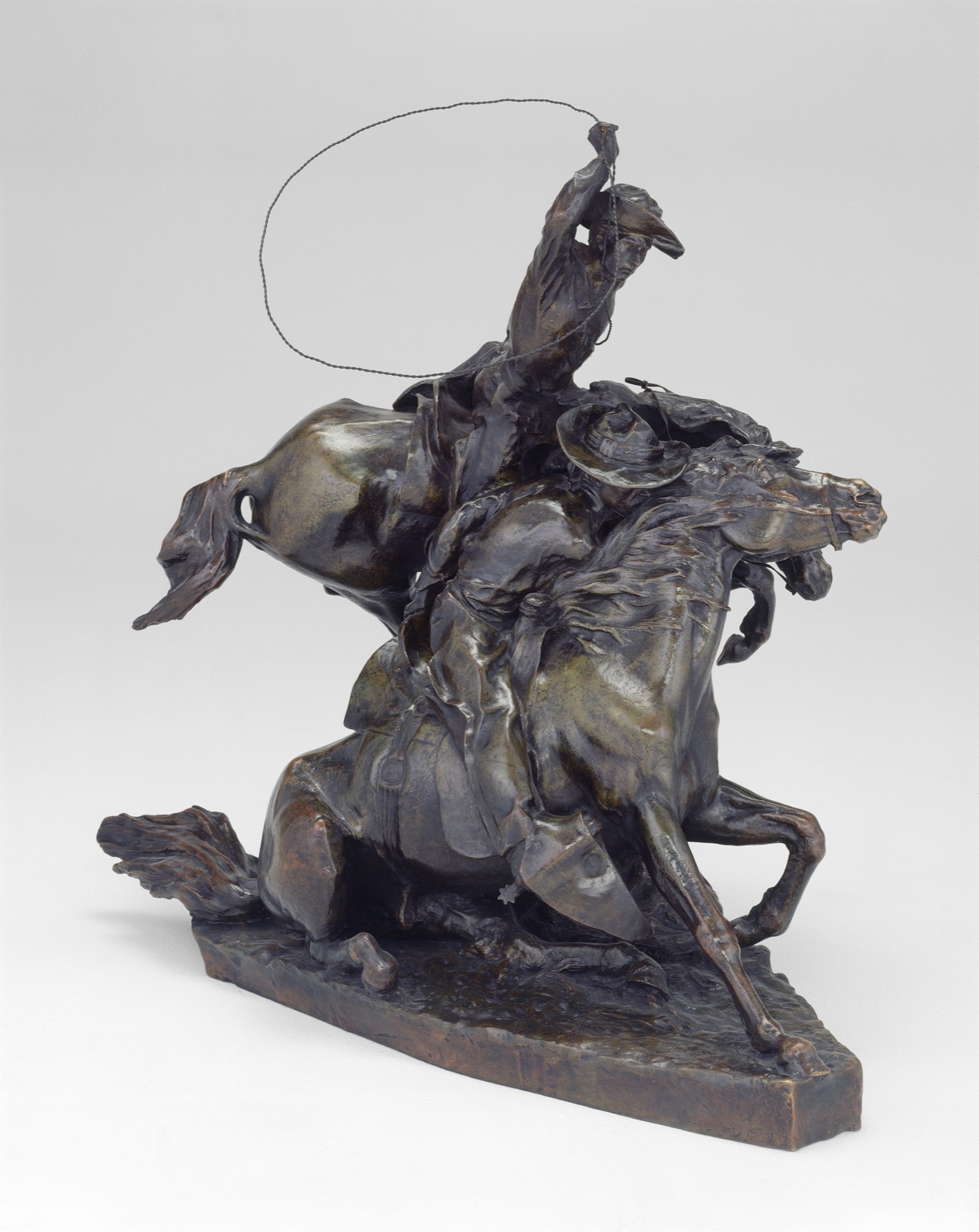 Lassoing Wild Horses — Solon Hannibal Borglum (American, 1868–1922)
