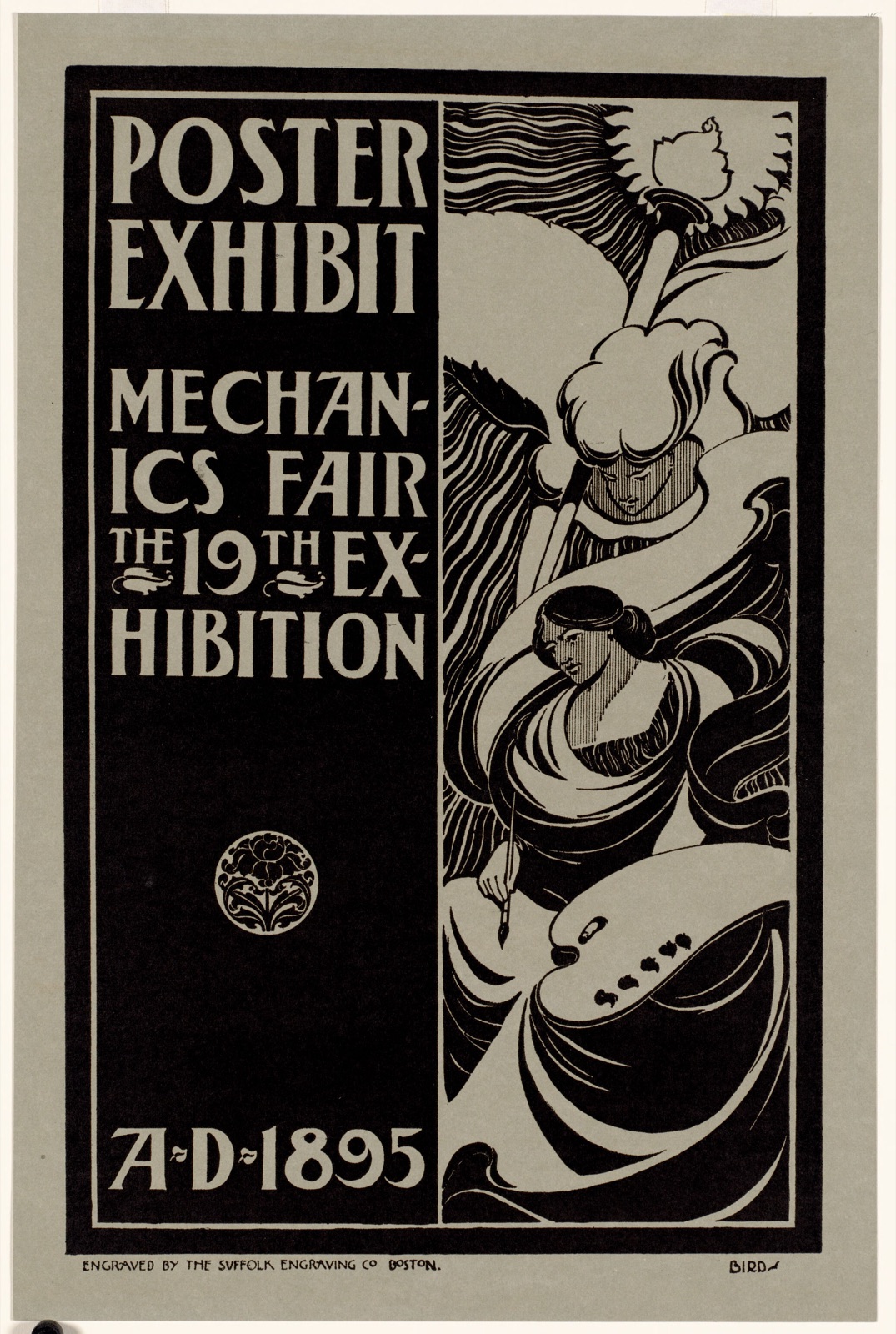 Poster exhibit, Mechanics Fair, the 19th exhibition — Bird, Elisha Brown (Artist)