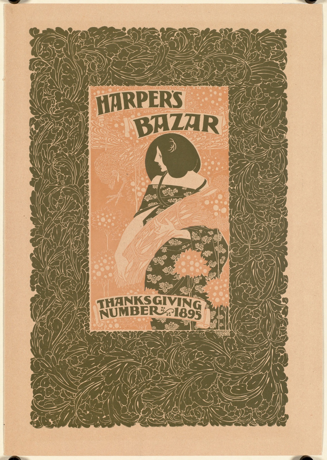 Harper's bazar, Thanksgiving number, 1895 — Bradley, Will, 1868-1962 (Artist)