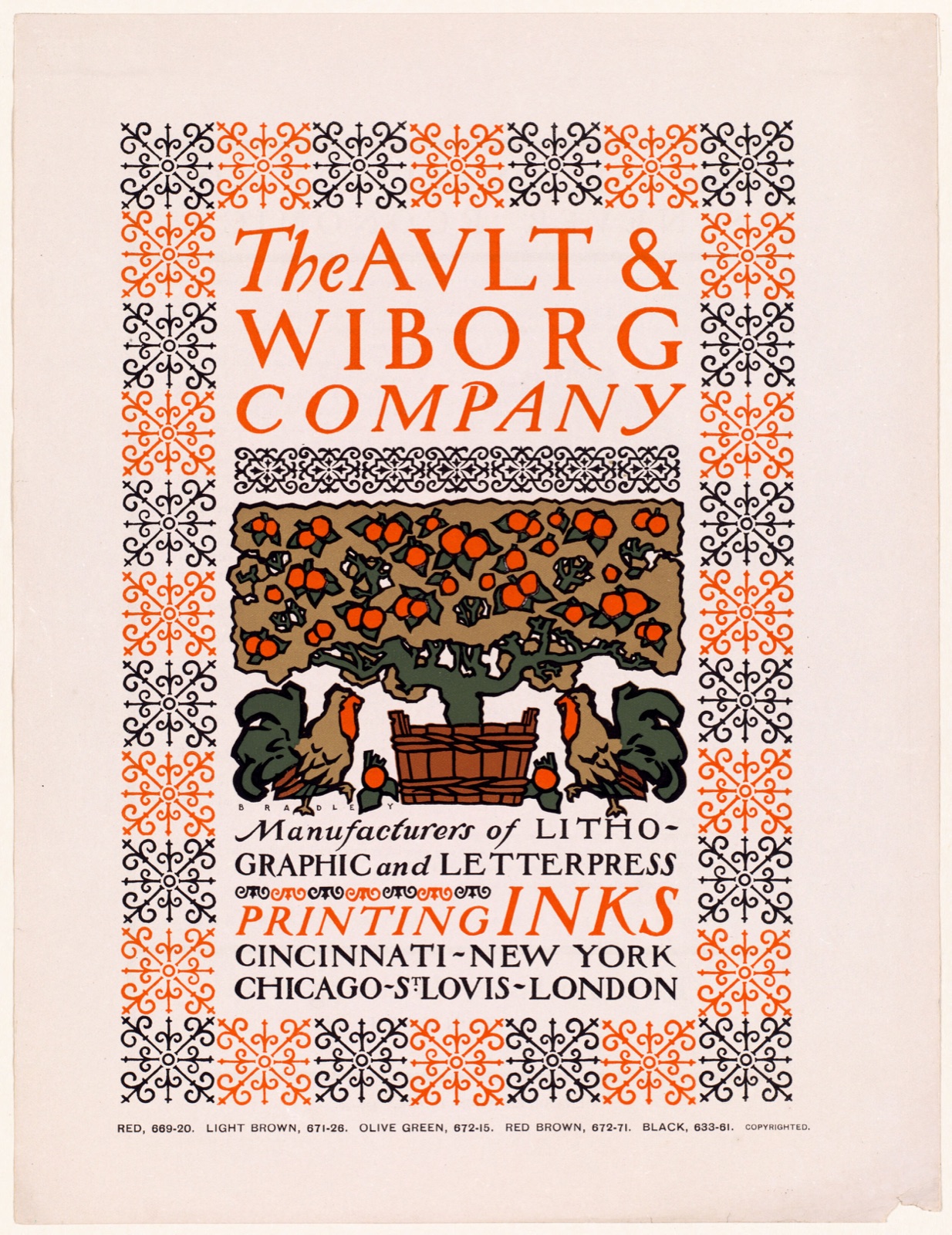 The Ault & Wiborg company — Bradley, Will, 1868-1962 (Artist)