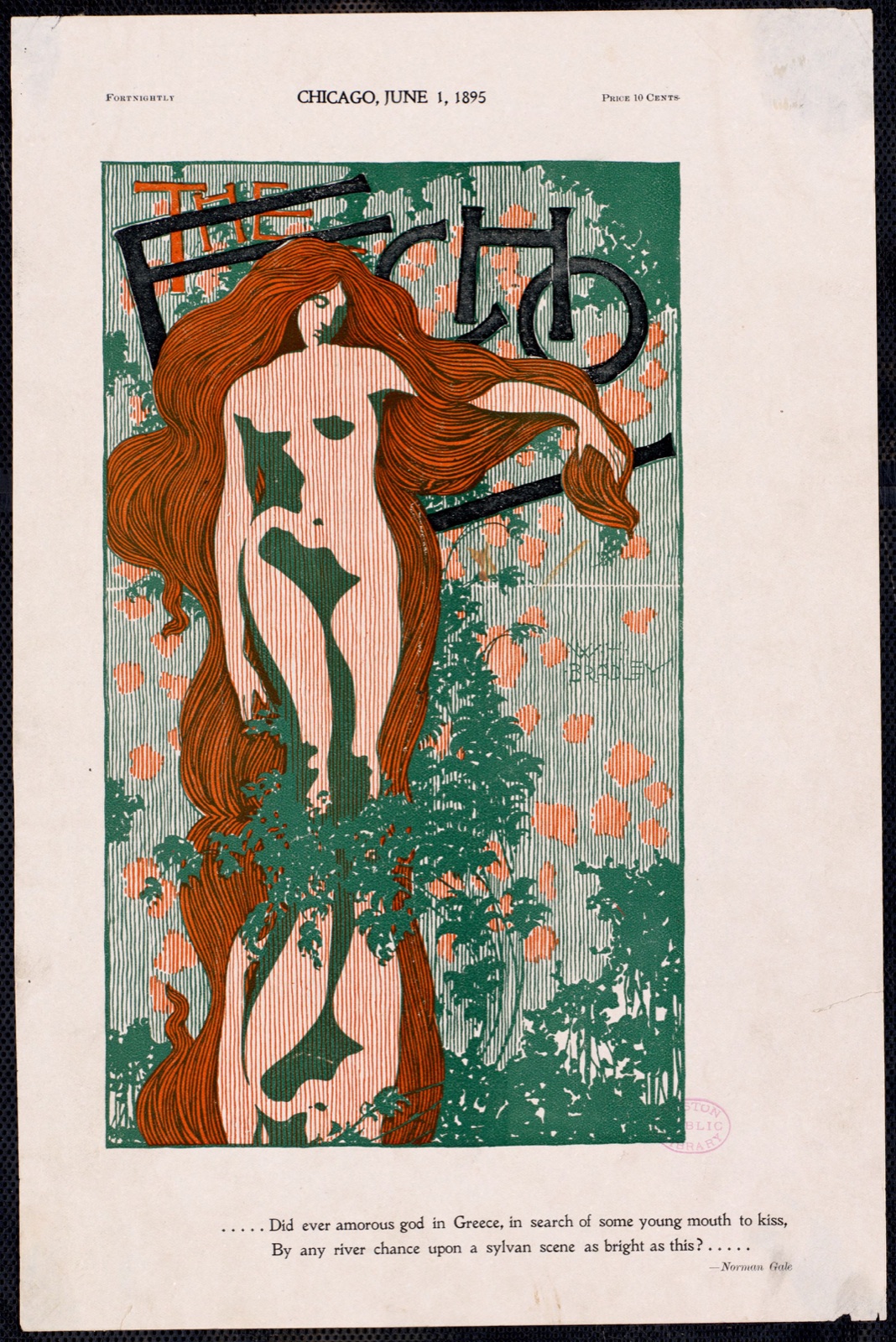 The echo, Chicago, June 1, 1895 — Bradley, Will, 1868-1962 (Artist)