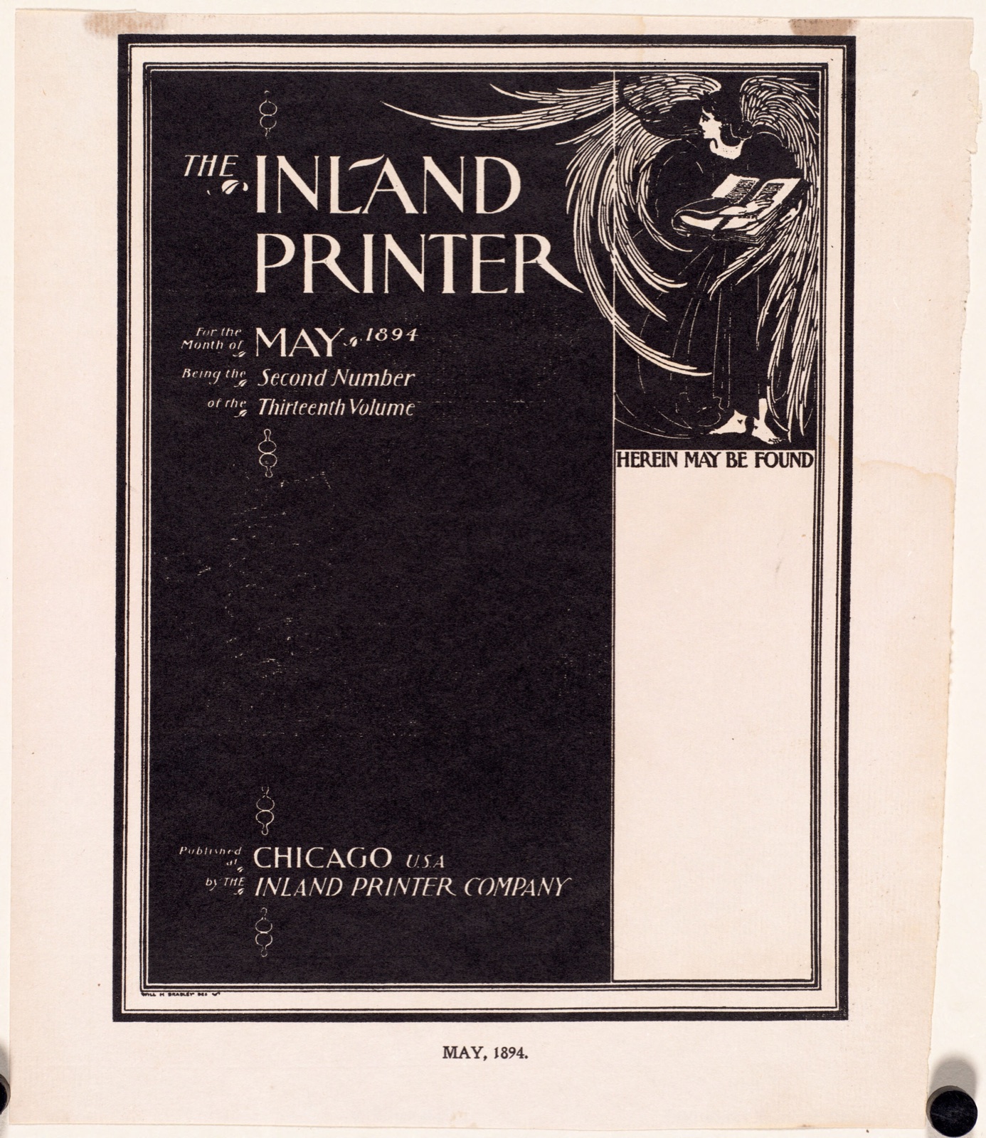 The inland printer, May 1894 — Bradley, Will, 1868-1962 (Artist)