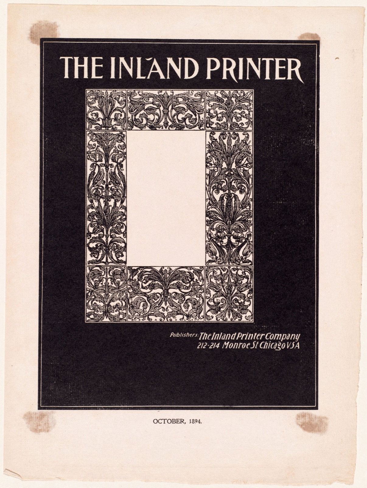 The inland printer, October 1894 — Bradley, Will, 1868-1962 (Artist)