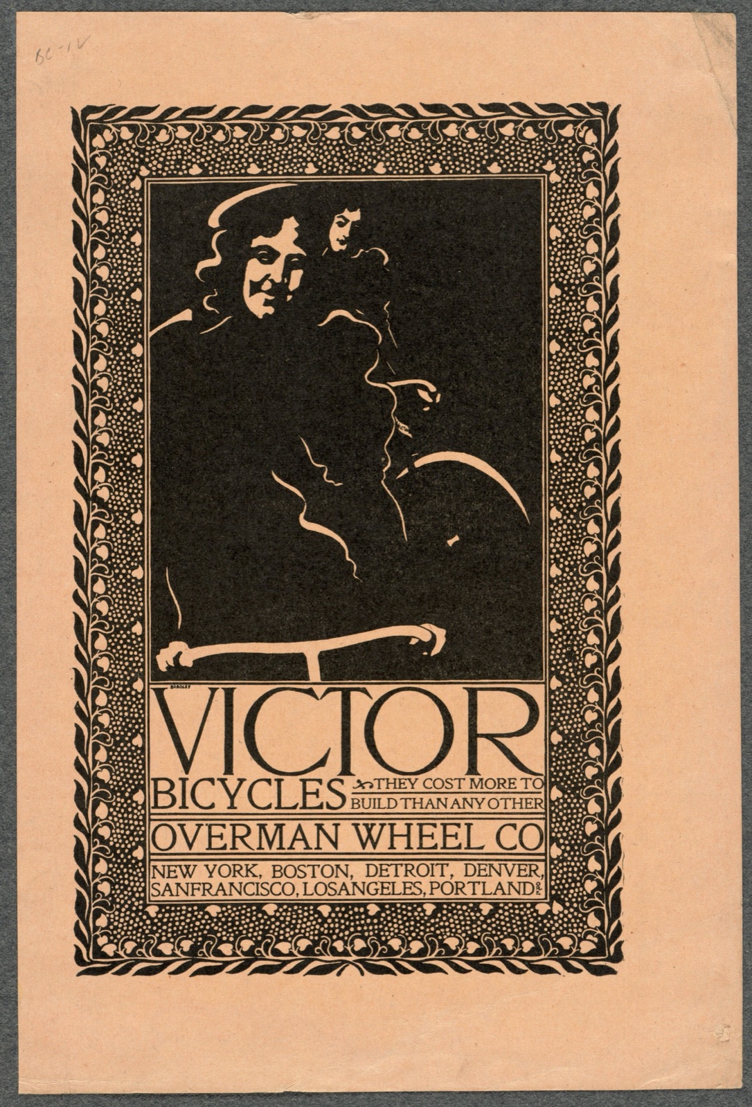 Victor bicycles, Overman Wheel Co. — Bradley, Will, 1868-1962 (Artist)