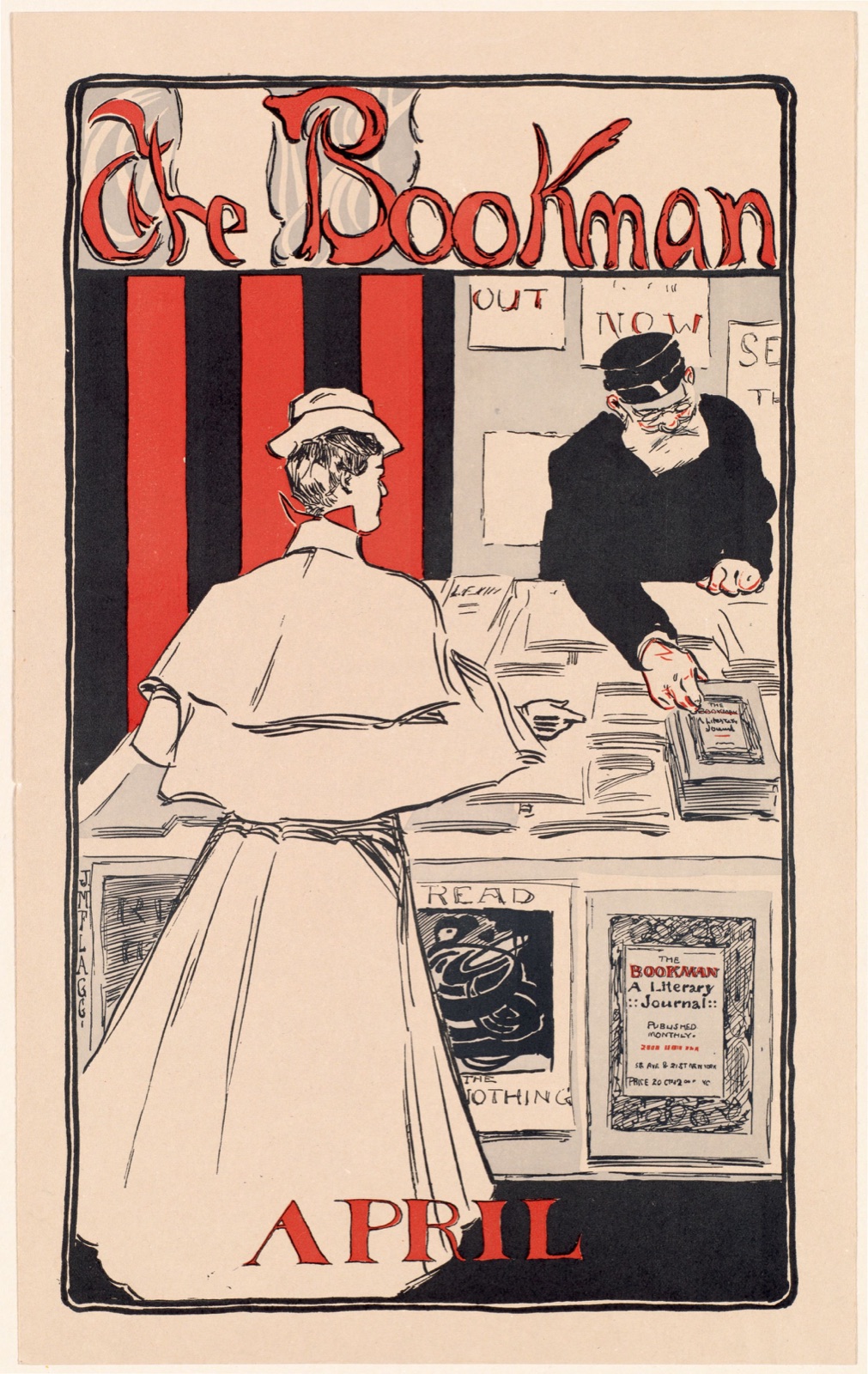 The bookman, April — Flagg, James Montgomery, 1877-1960 (Artist)