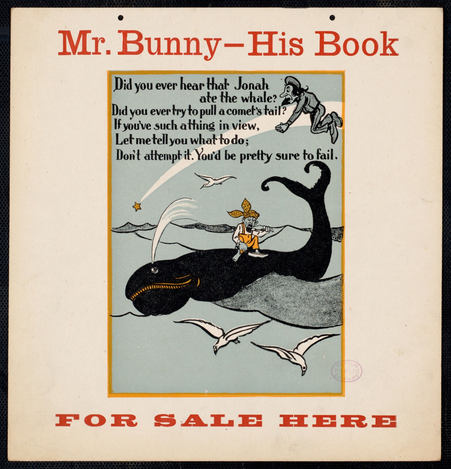 Mr. Bunny - his book, for sale here — Fry, W. H. (Artist)