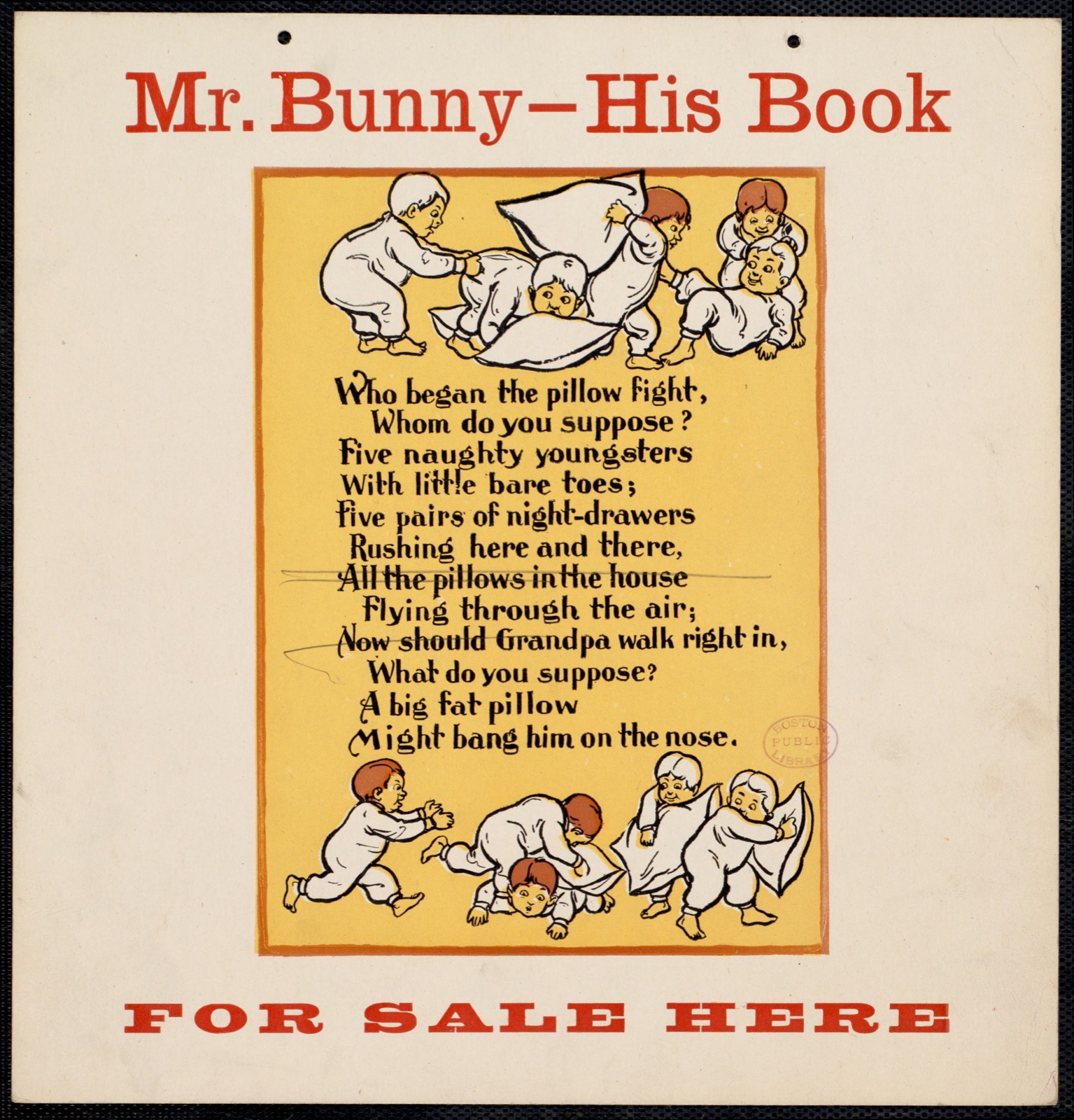 Mr. Bunny - his book, for sale here — Fry, W. H. (Artist)