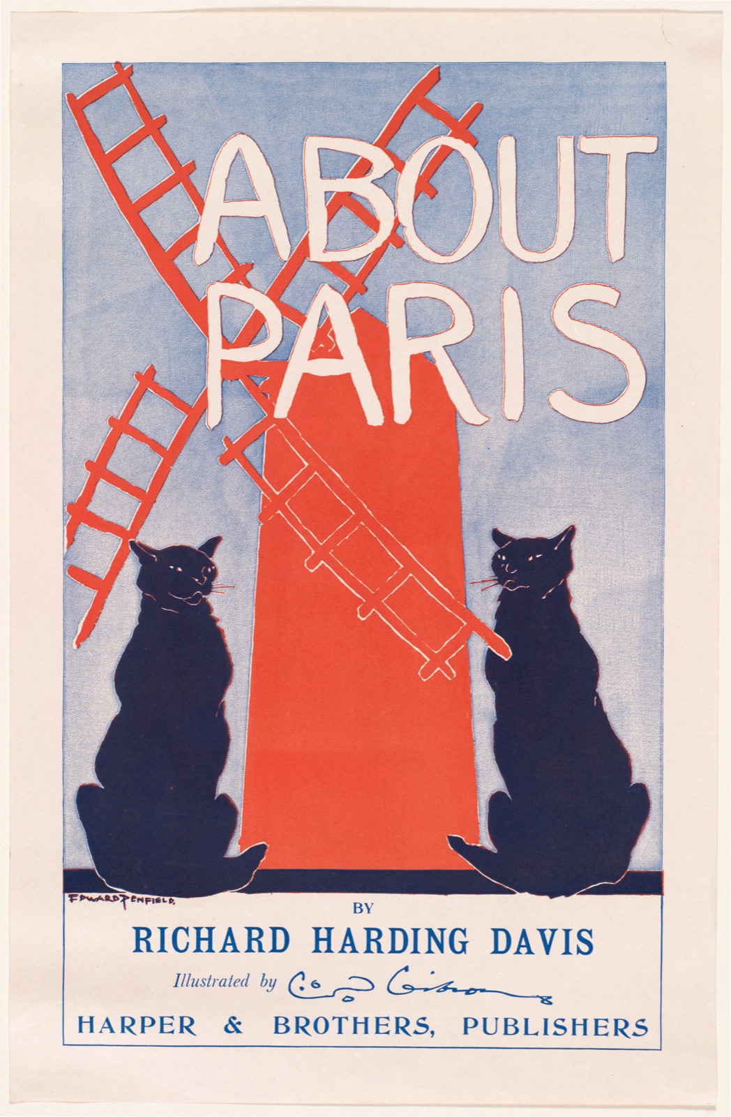 About Paris by Richard Harding Davis — Penfield, Edward, 1866-1925 (Artist)