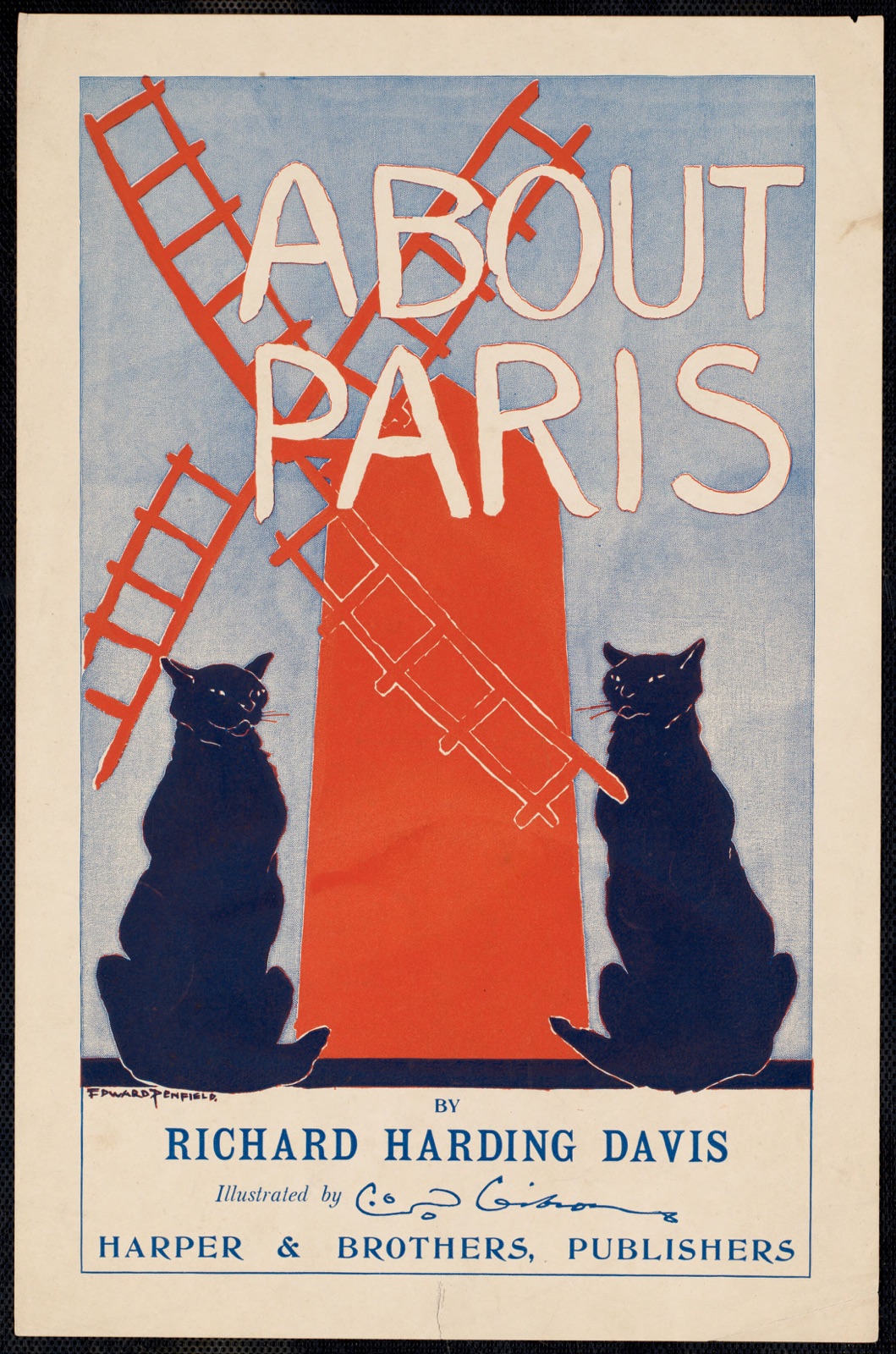 About Paris by Richard Harding Davis — Penfield, Edward, 1866-1925 (Artist)