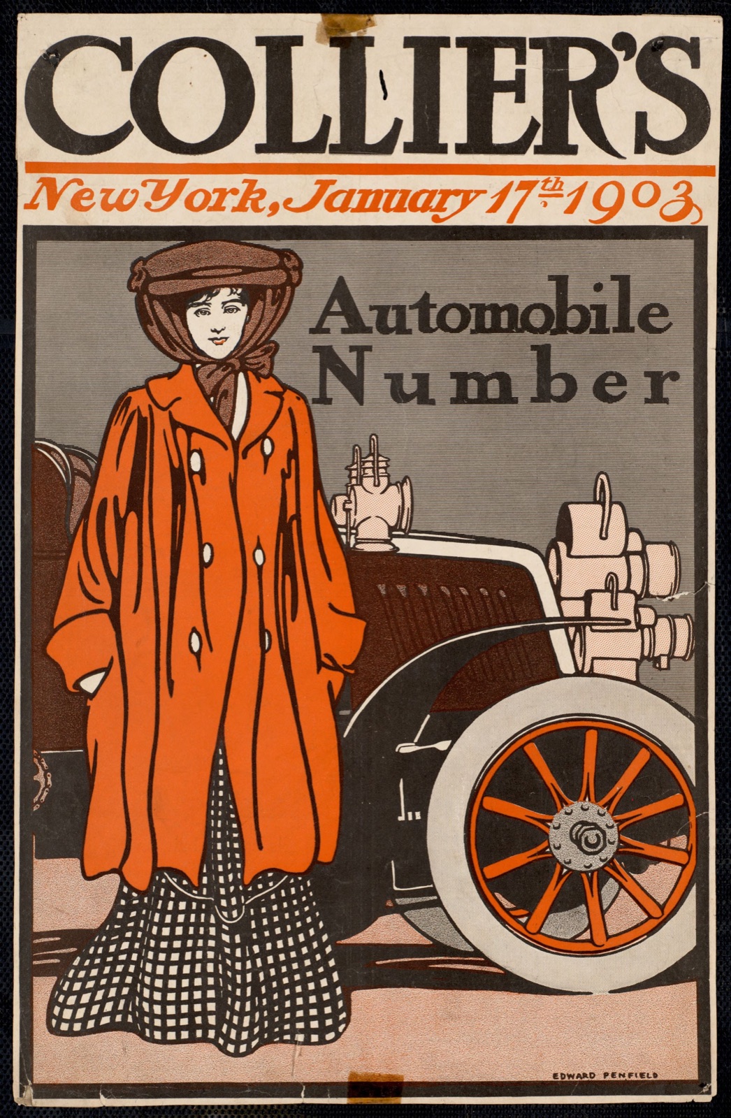 Collier's automobile number, New York, January 17th, 1903 — Penfield, Edward, 1866-1925 (Artist)