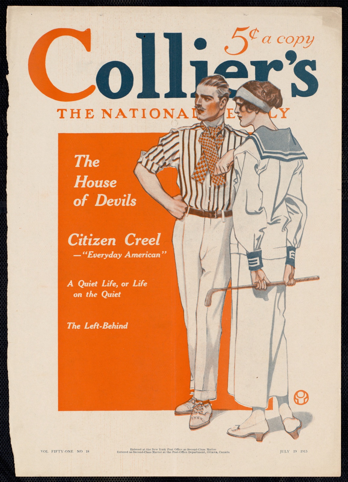 Collier's, the national. The house of devils. — Penfield, Edward, 1866-1925 (Artist)