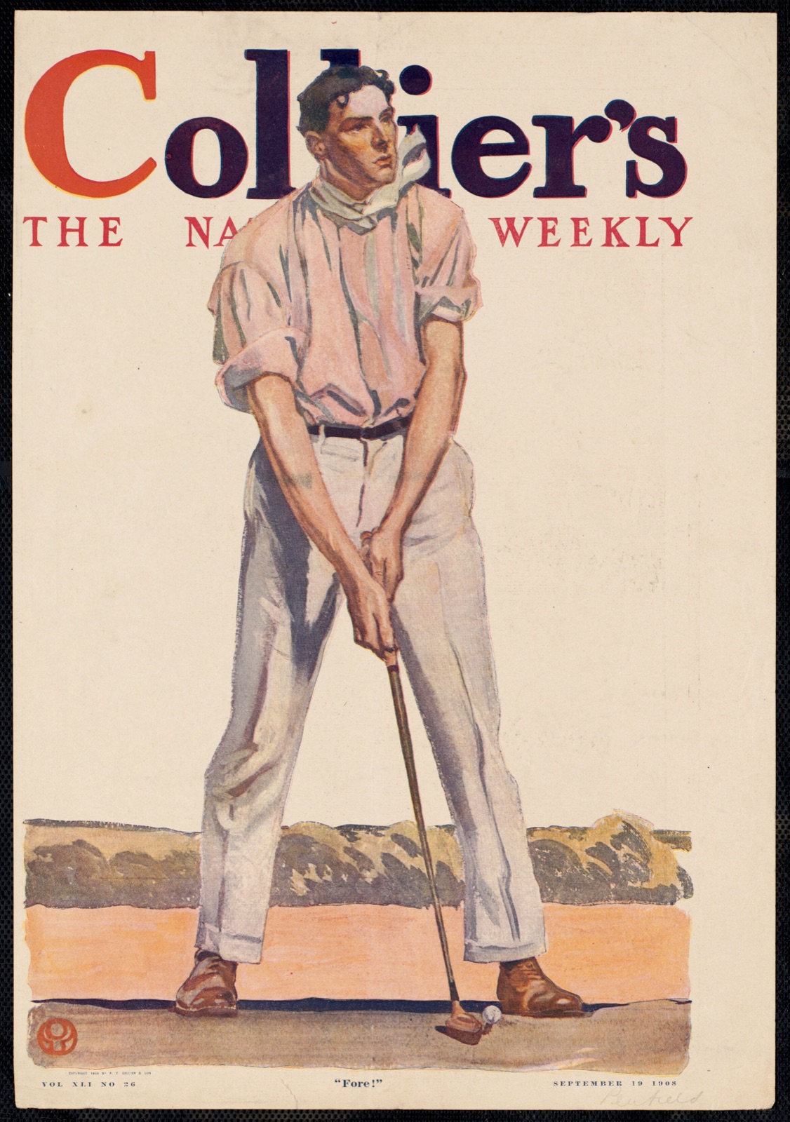 Collier's. "Fore!" — Penfield, Edward, 1866-1925 (Artist)