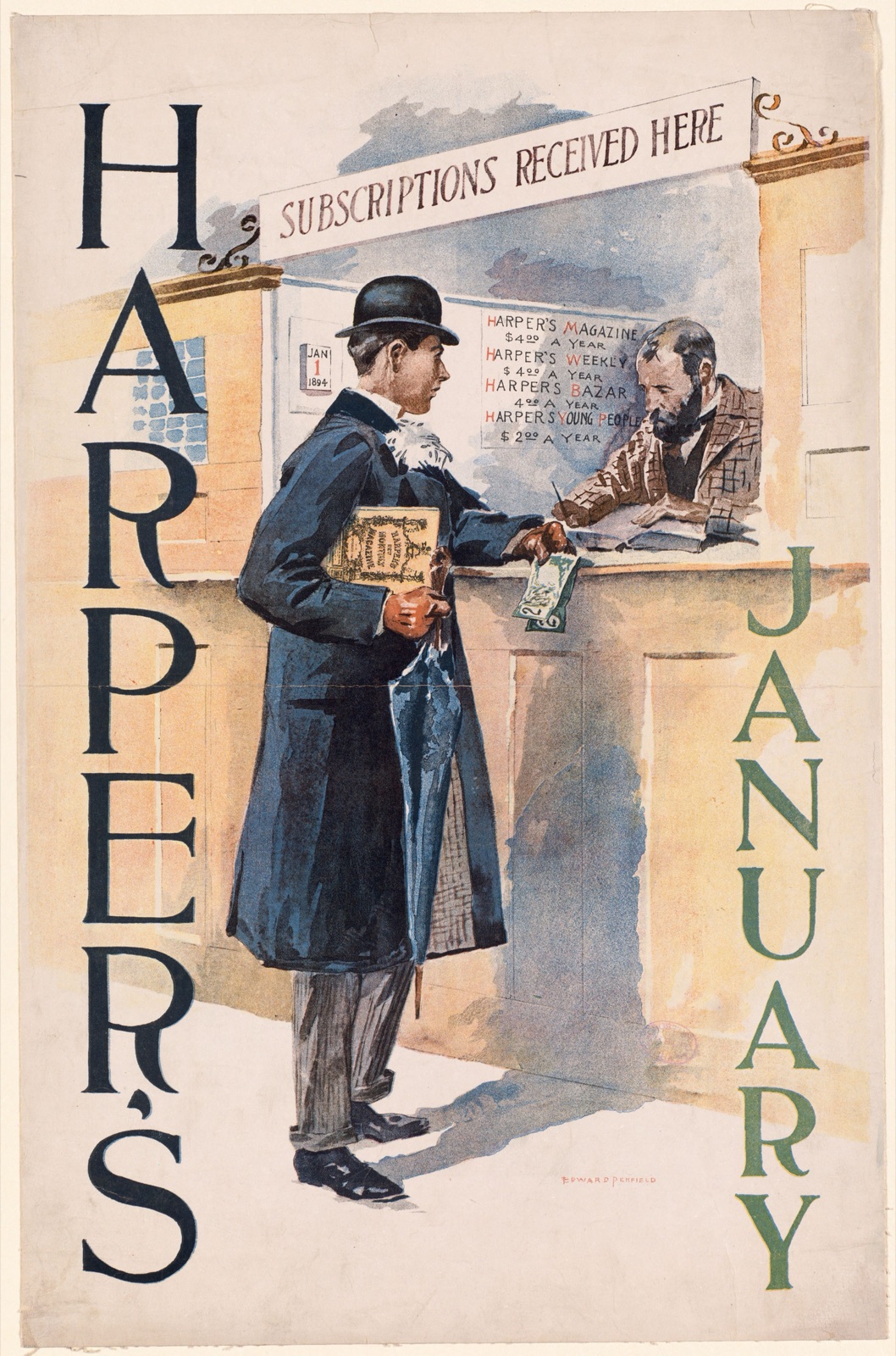 Harper's January — Penfield, Edward, 1866-1925 (Artist)