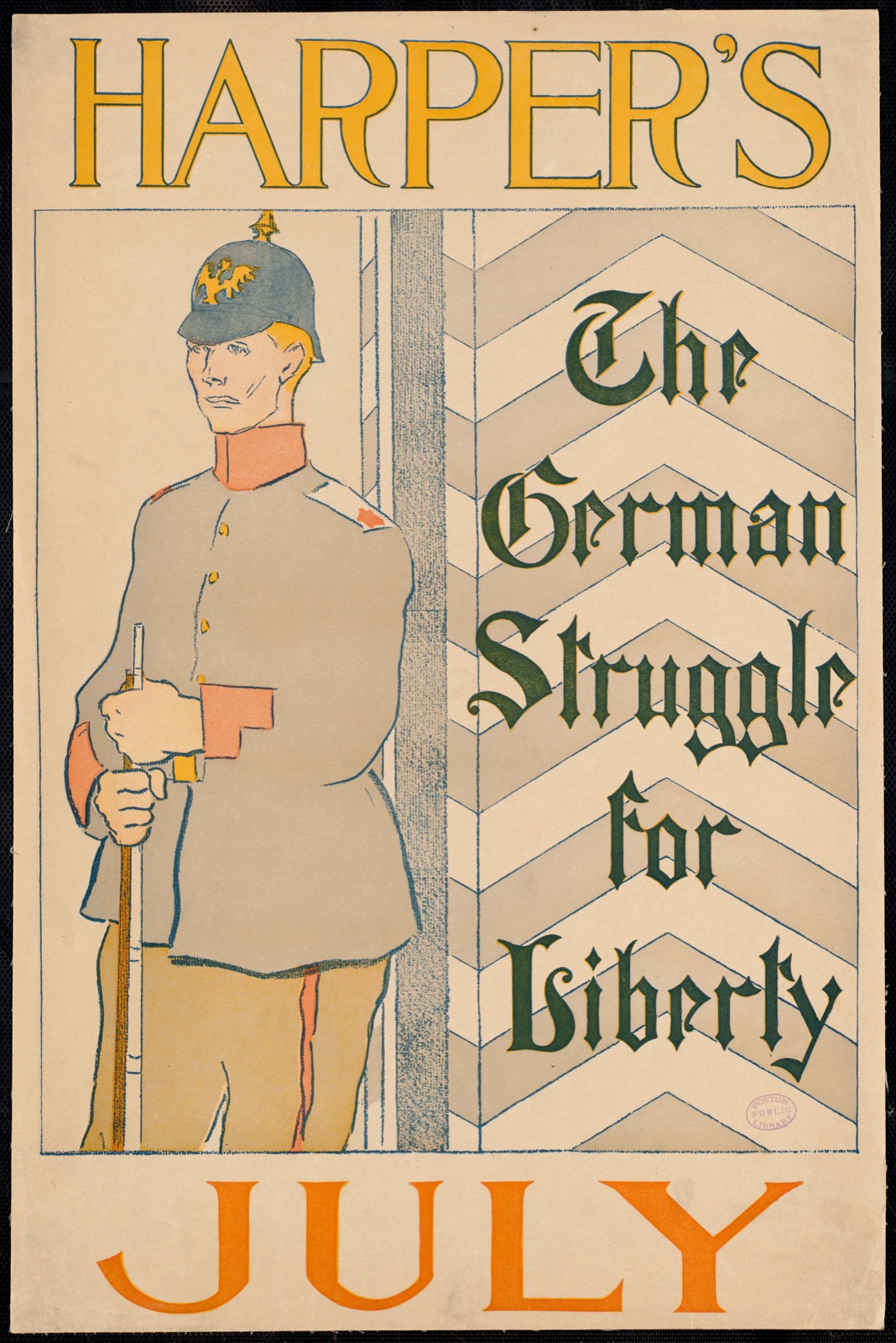 Harper's July. The German struggle for liberty. — Penfield, Edward, 1866-1925 (Artist)