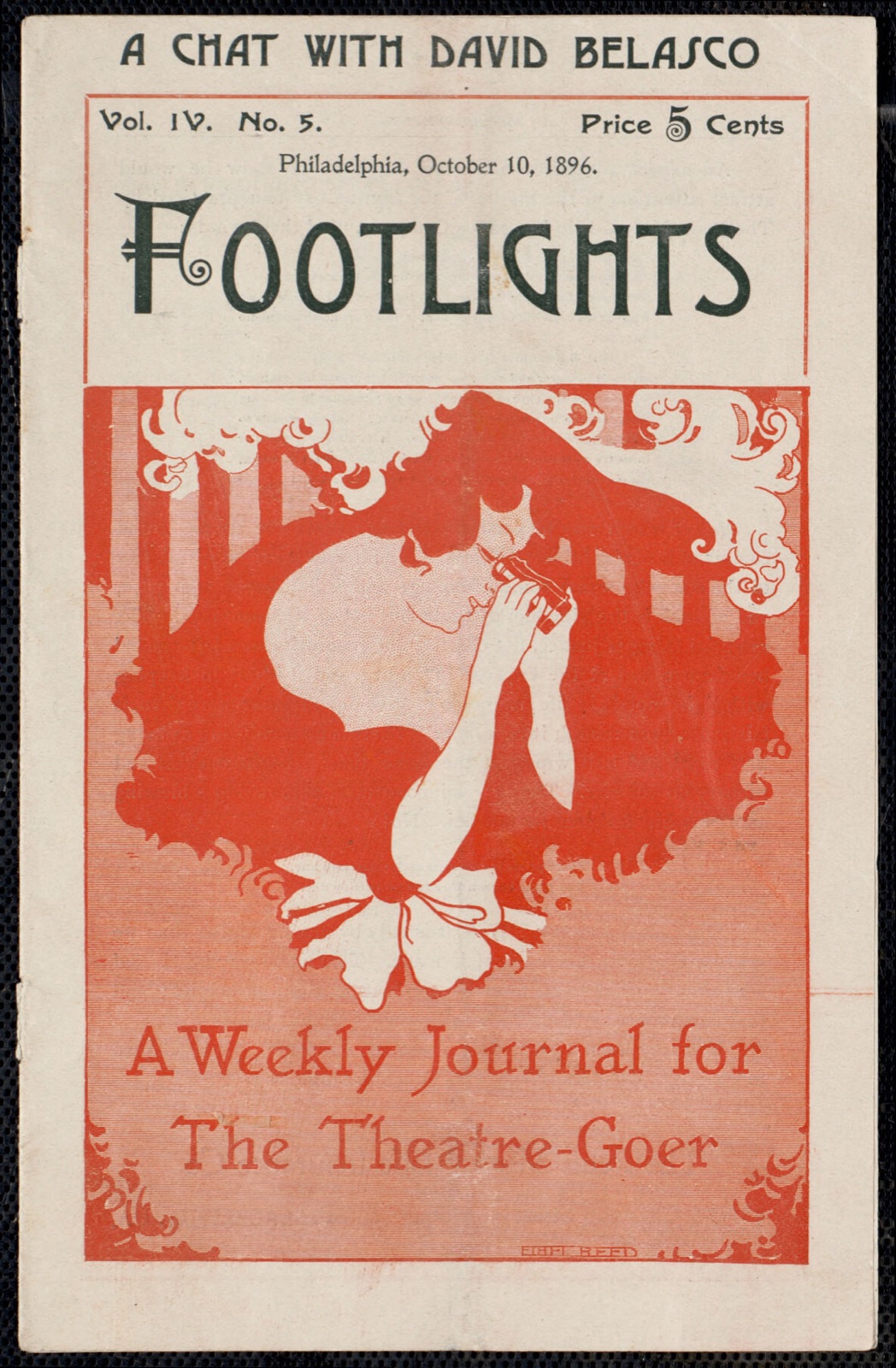 Footlights, a weekly journal for the theatre-goer. Philadelphia, October 10, 1896. — Reed, Ethel, 1874-1912 (Artist)