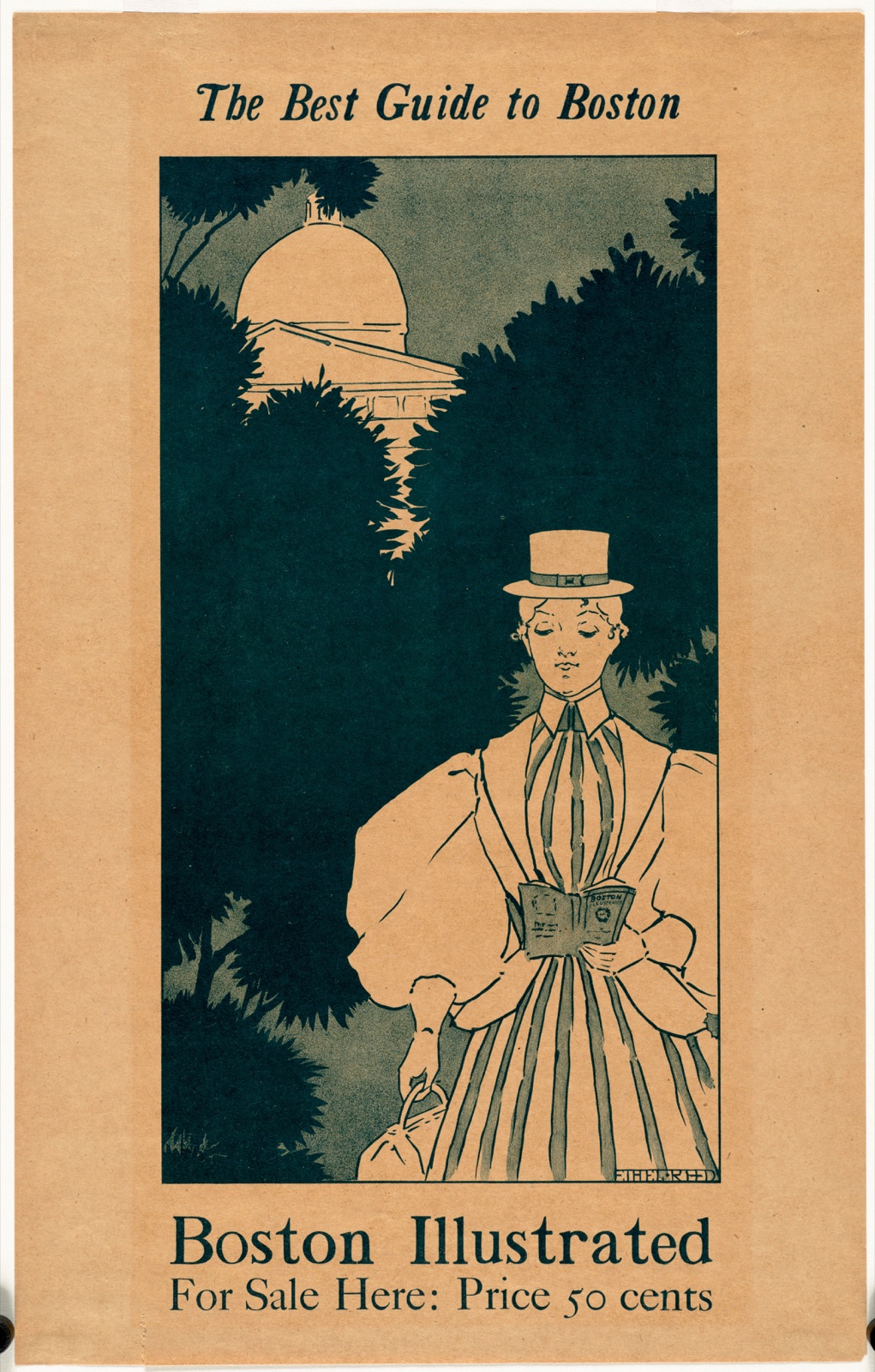 The best guide to Boston. Boston illustrated, for sale here. — Reed, Ethel, 1874-1912 (Artist)