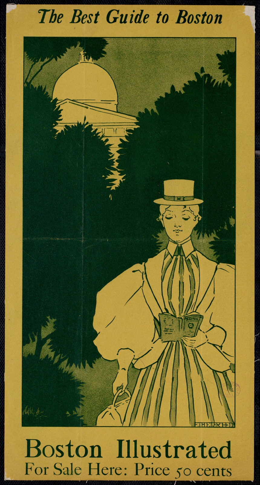 The best guide to Boston. Boston illustrated, for sale here. — Reed, Ethel, 1874-1912 (Artist)