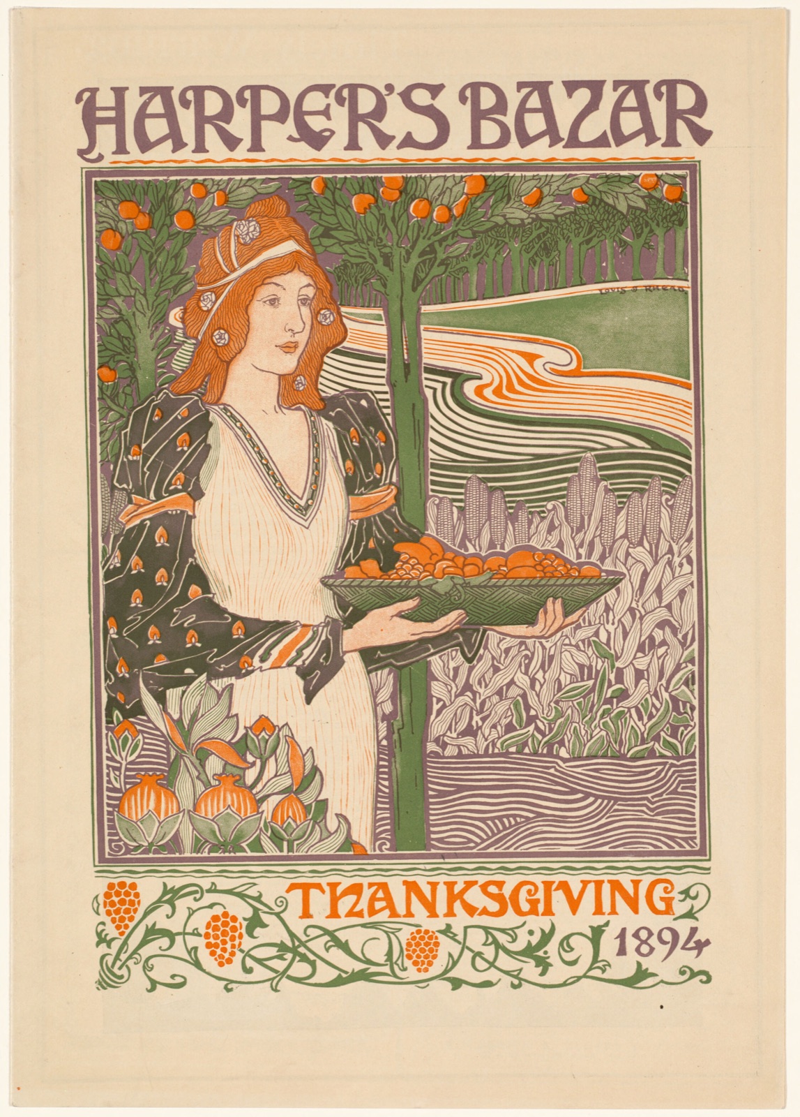 Harper's bazar Thanksgiving 1894 — Rhead, Louis, 1857-1926 (Artist)