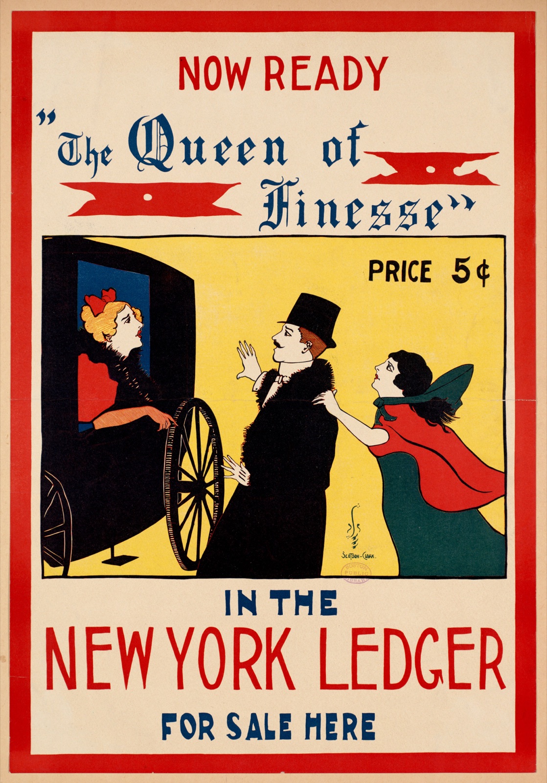 "The queen of finesse", now ready in the New York ledger for sale here — Scotson-Clark, G. F. (George Frederick), 1872-1927 (Artist)