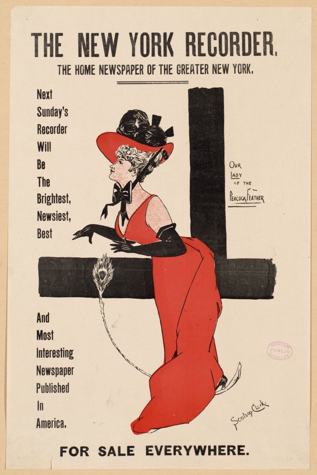 The New York recorder, for sale everywhere. — Scotson-Clark, G. F. (George Frederick), 1872-1927 (Artist)