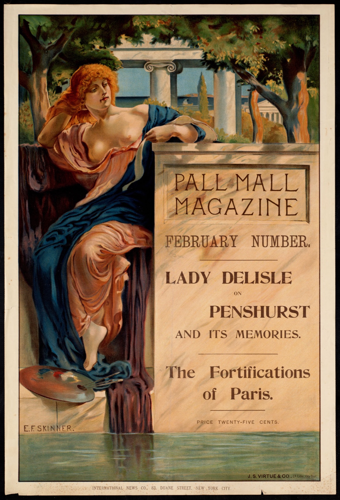 Pall mall magazine, February number. — Skinner, Emory Fiske, 1833- (Artist)