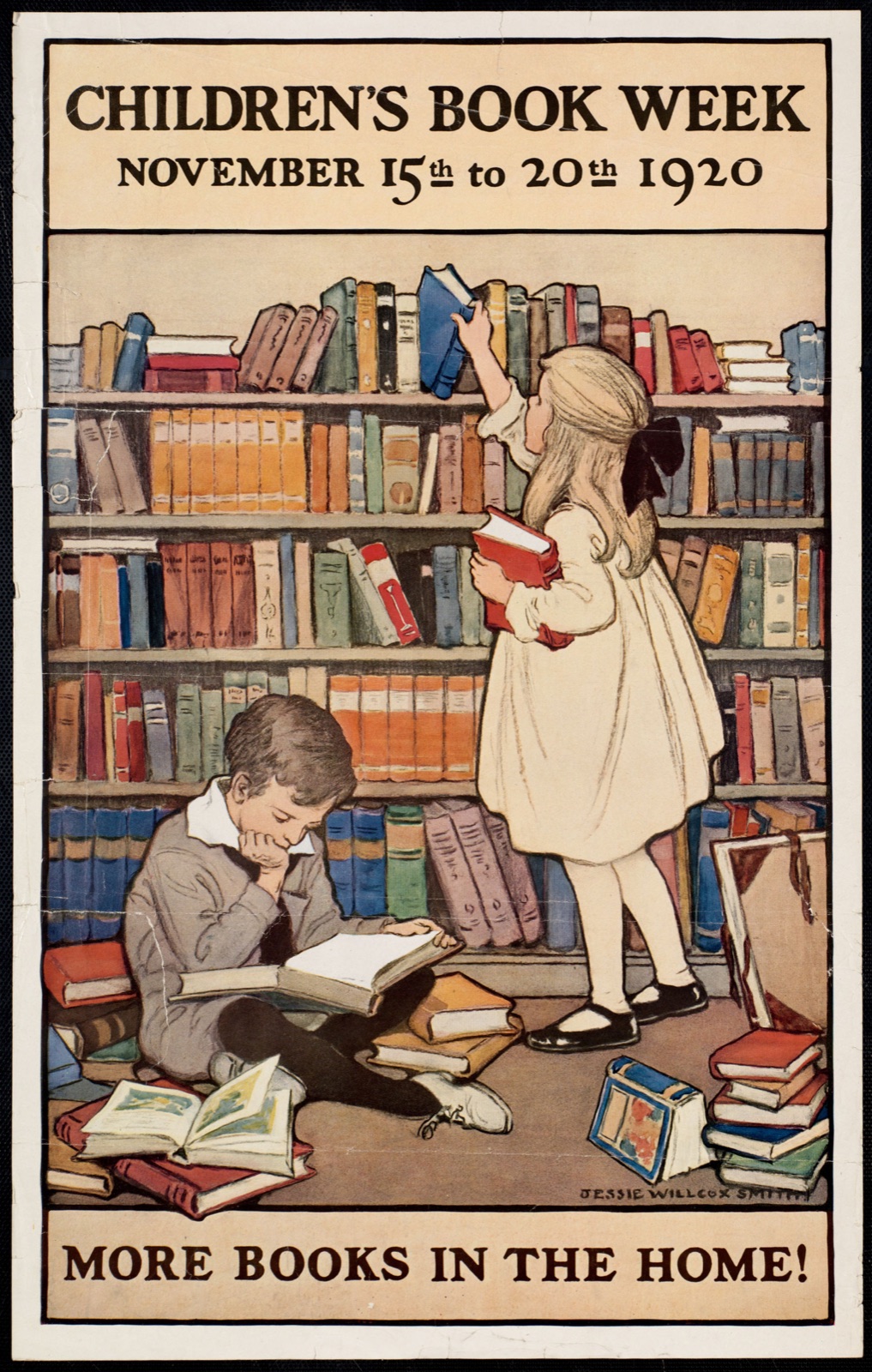 Children's book week, November 15th to 20th 1920. More books in the home! — Smith, Jessie Willcox, 1863-1935 (Artist)