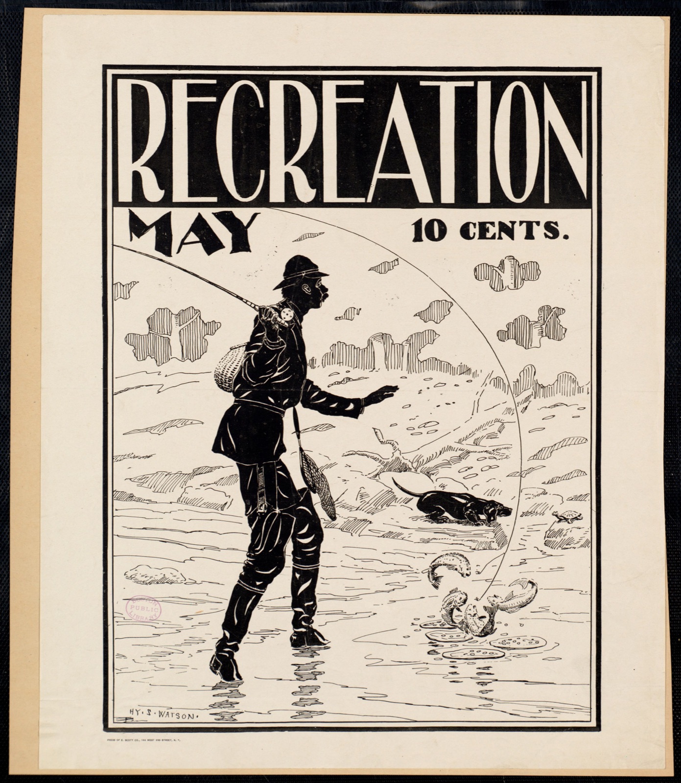 Recreation, May, 10 cents — Watson, Hy S. (Henry Summer), 1868-1933 (Artist)
