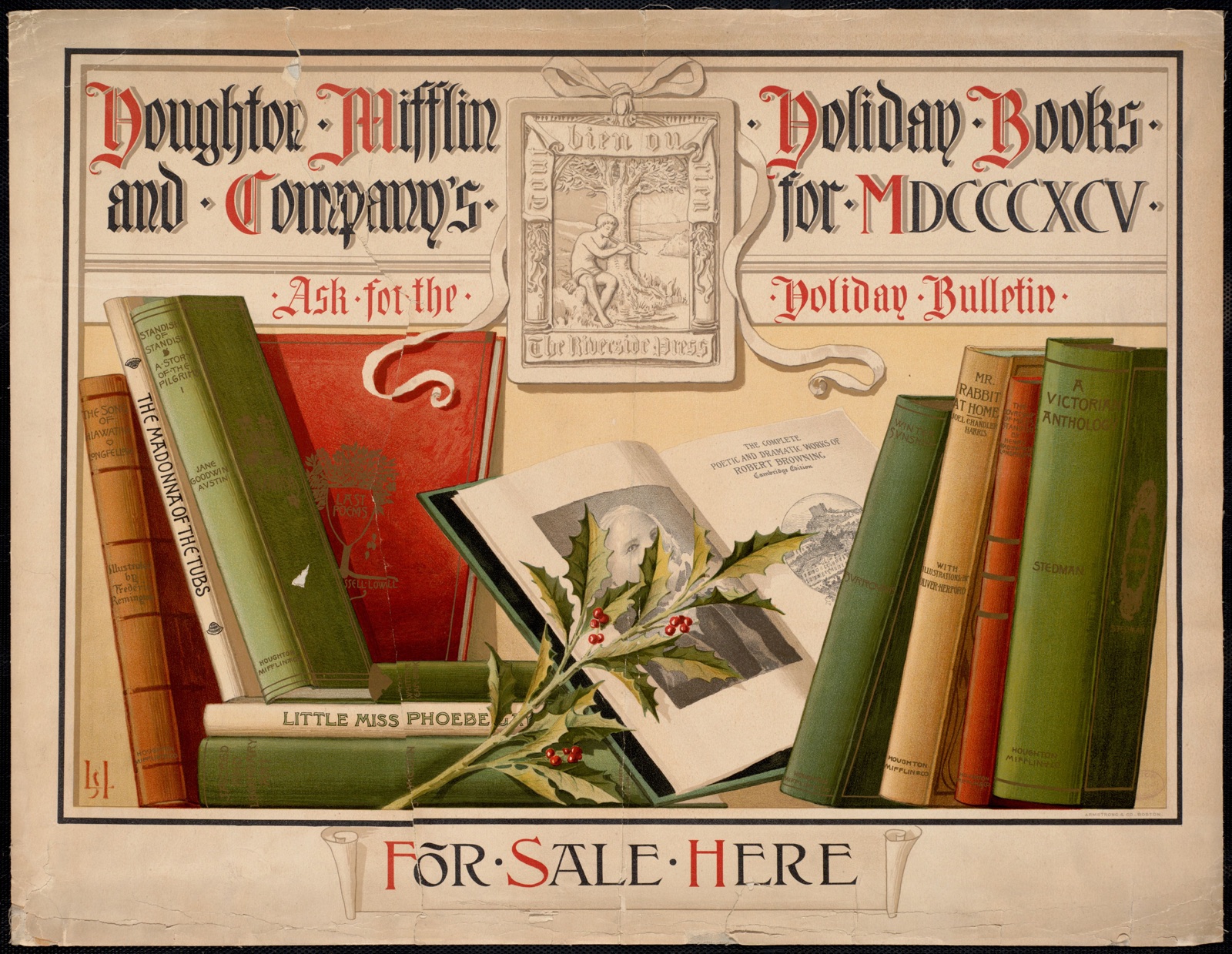 Houghton Mifflin and Company's holiday books for MDCCCXCV, for sale here — Ipsen, Ludvig Sandöe (Artist)