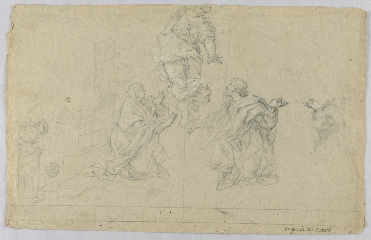 Study of Three Figures — Carlo Maratti, Italian, 1625 - 1713