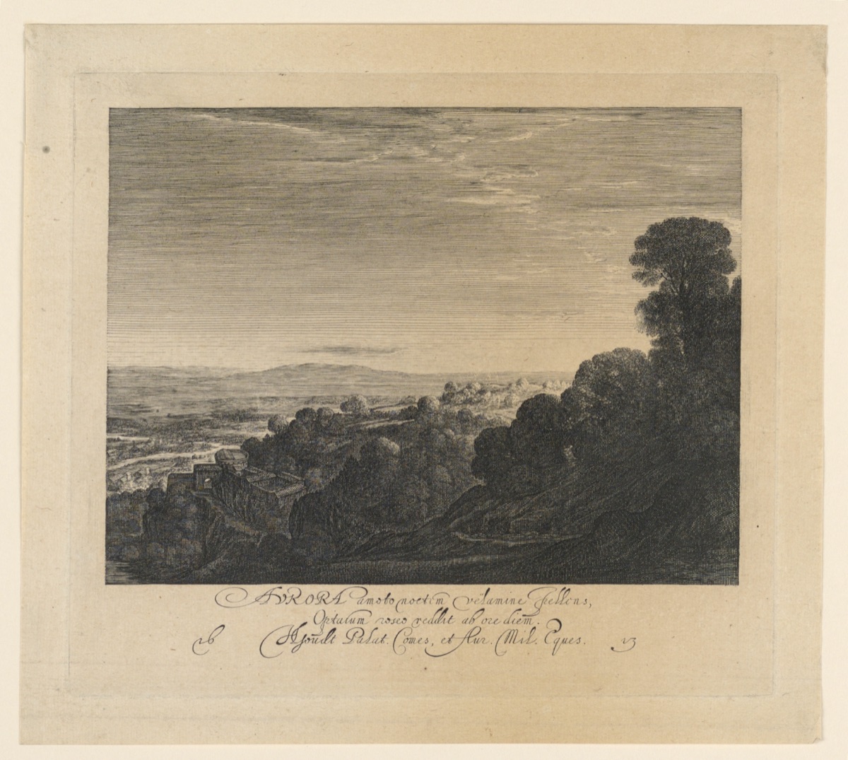 Aurora: Landscape at Dawn — Hendrick Goudt, Dutch, 1583 - 1648