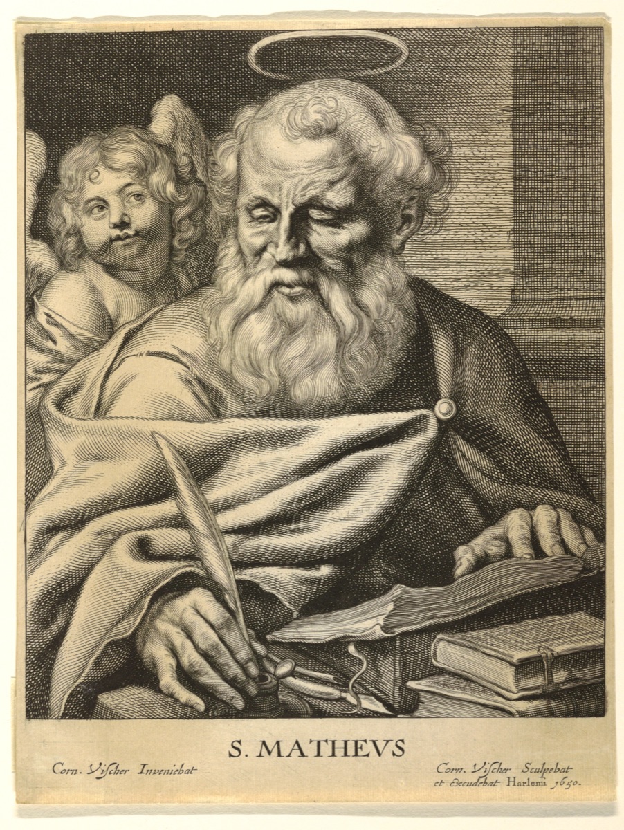 St. Matthew (S.Mathevs) — Cornelis Visscher, Netherlandish, 1629-1658