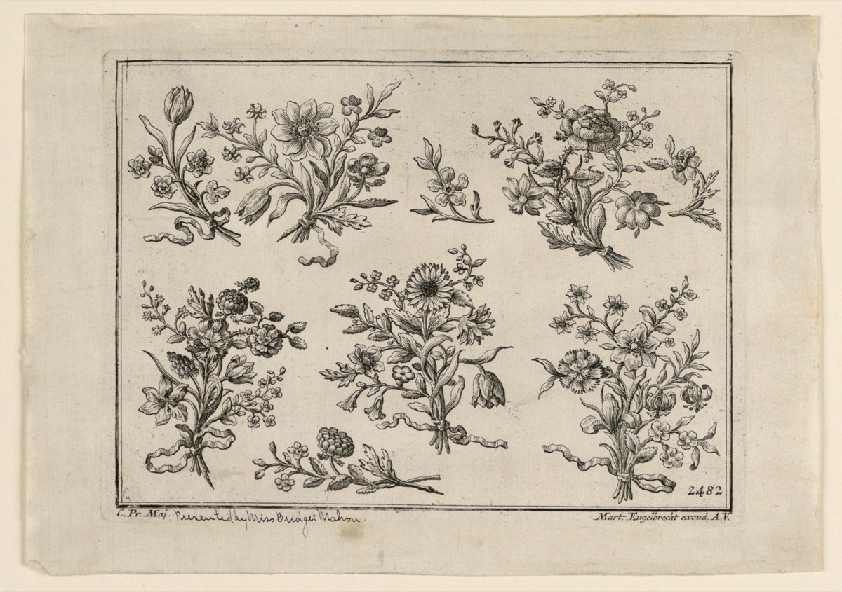 Flowers — Martin Engelbrecht, German, 1684–1756