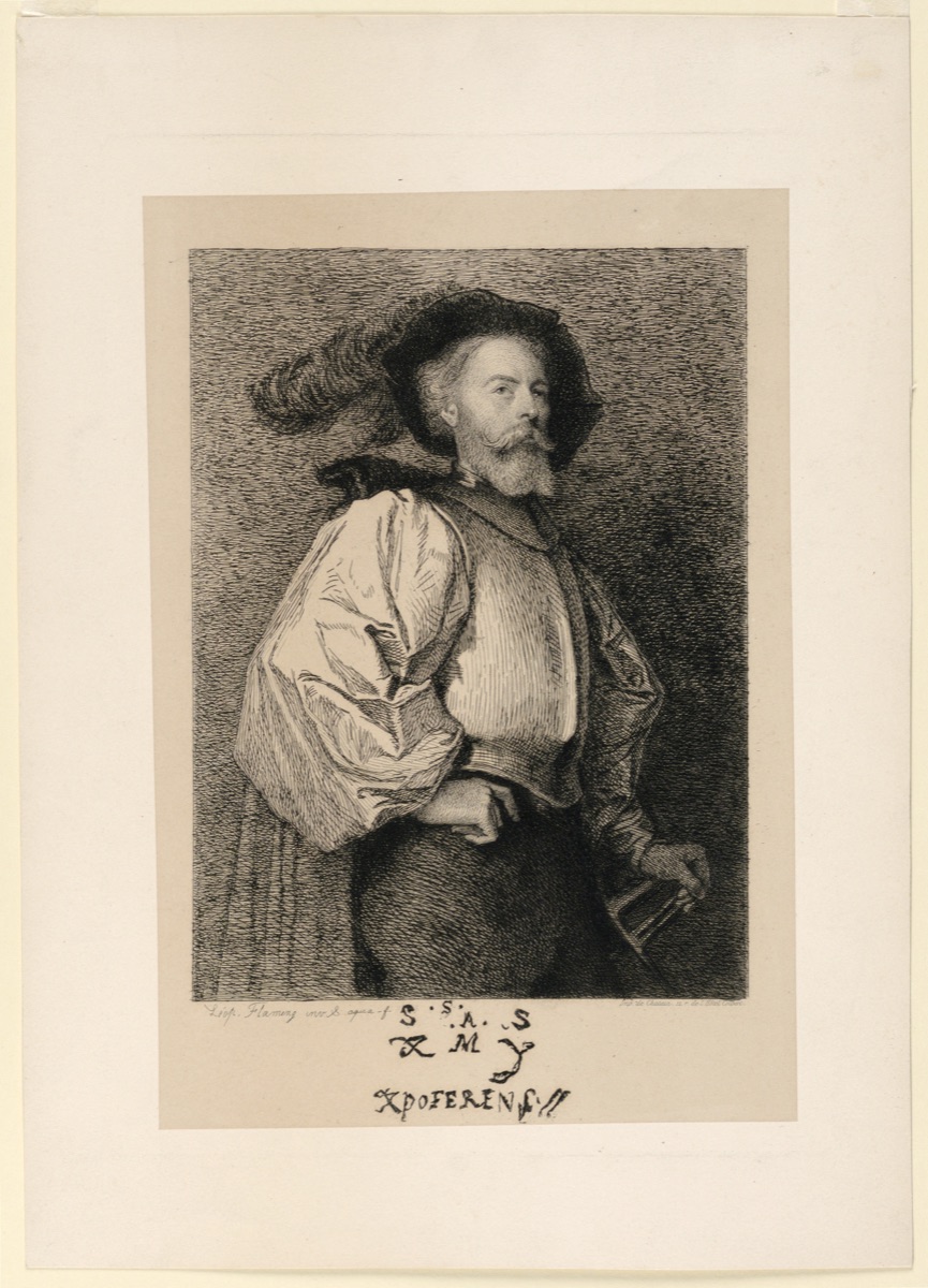 Self Portrait as a Cavalier — Léopold Flameng, French, 1831 - 1911