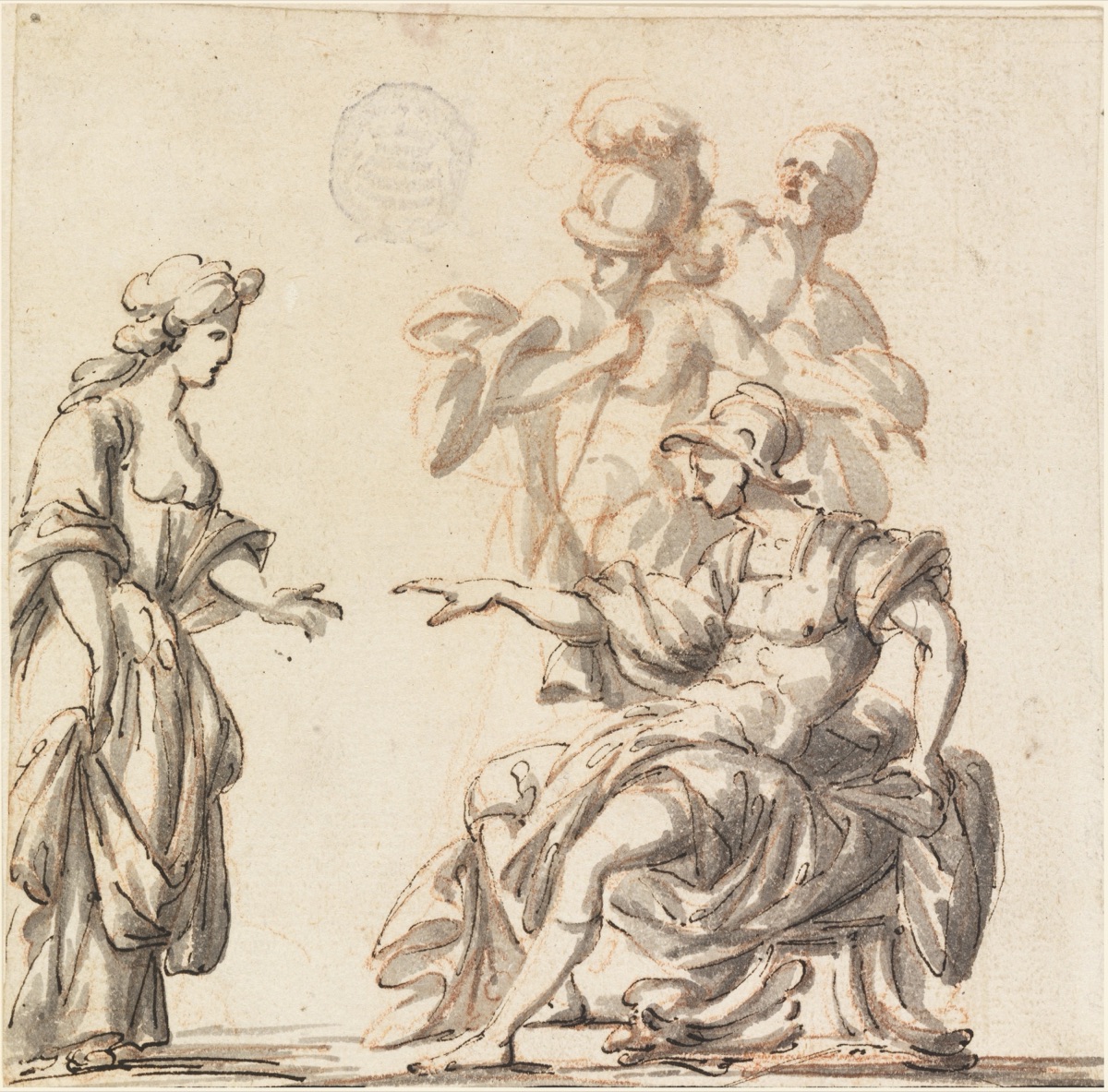 A Classic Warrior Receives a Woman — Filippo Marchionni, Italian, 1732–1805