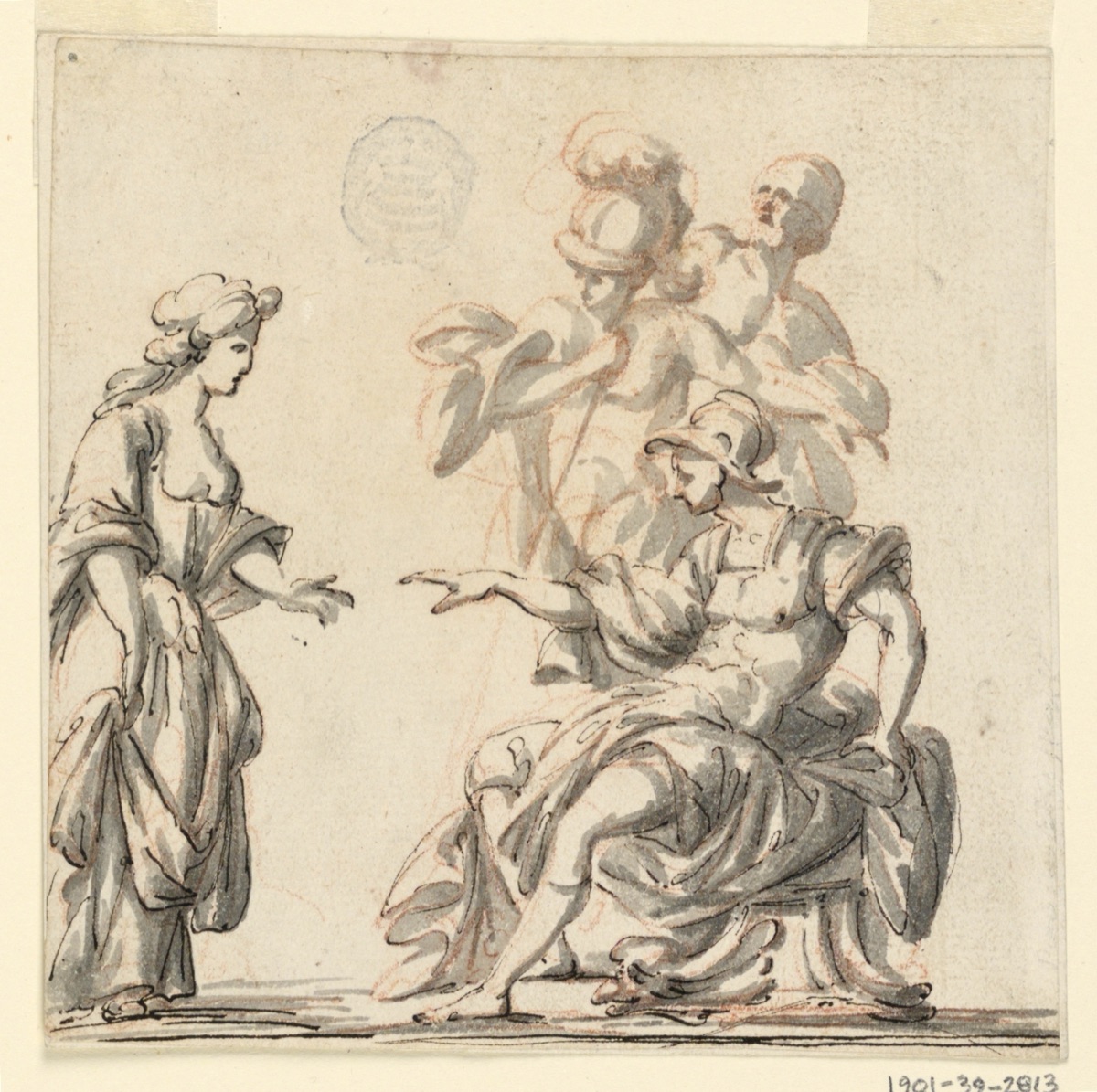 A Classic Warrior Receives a Woman — Filippo Marchionni, Italian, 1732–1805
