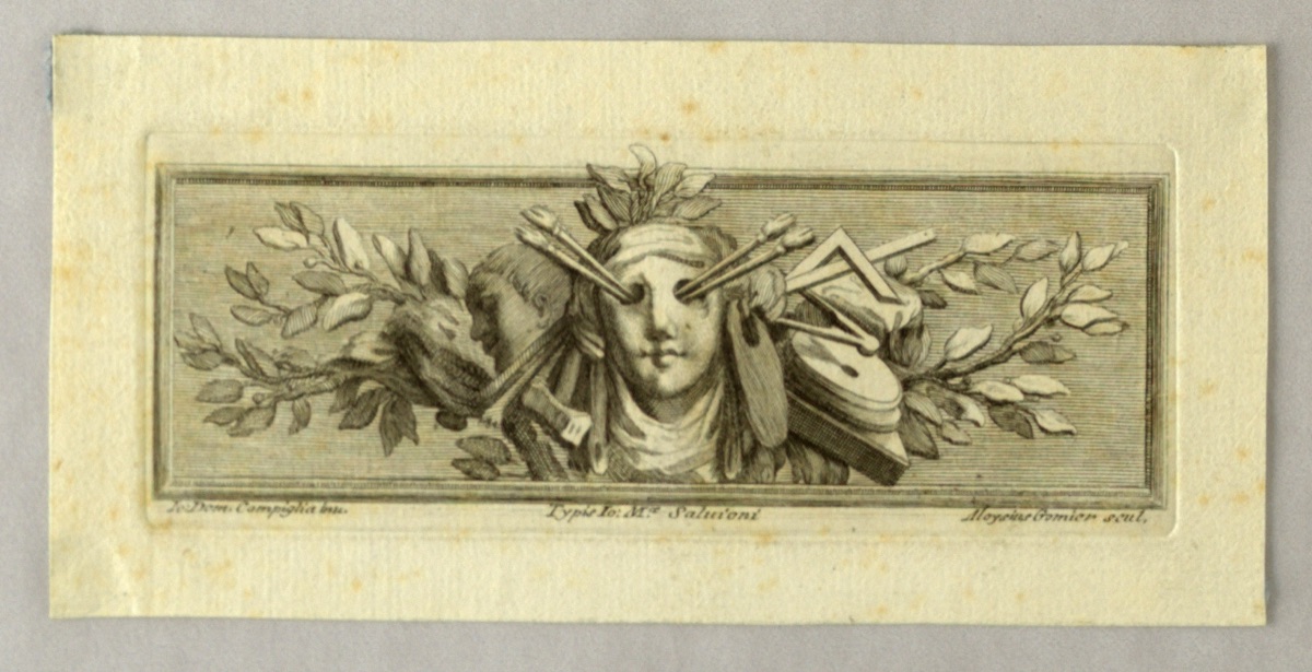 Vignette Referring to the Arts — Aloysius Gomier, active 18th century