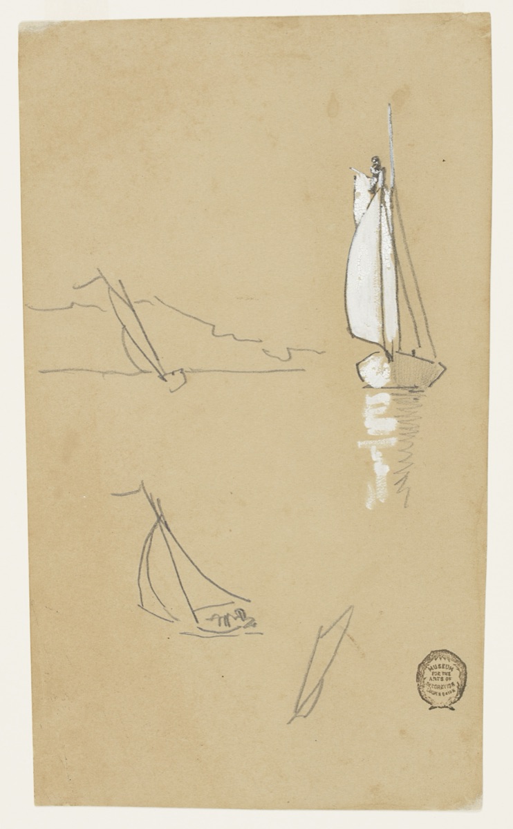 Four Sketches of Sloops — Winslow Homer, American, 1836–1910