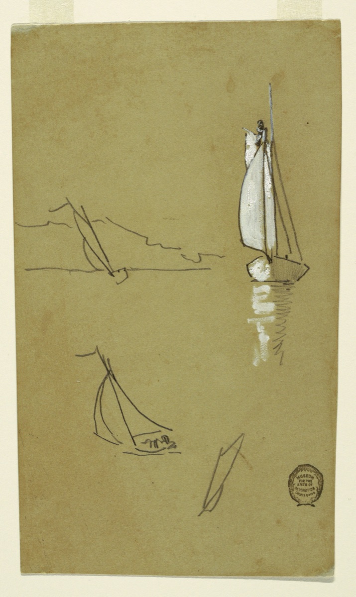 Four Sketches of Sloops — Winslow Homer, American, 1836–1910