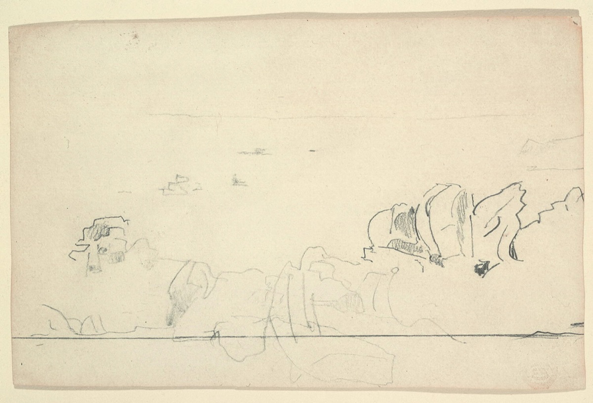 View of the Sea from Cliffs — Winslow Homer, American, 1836–1910