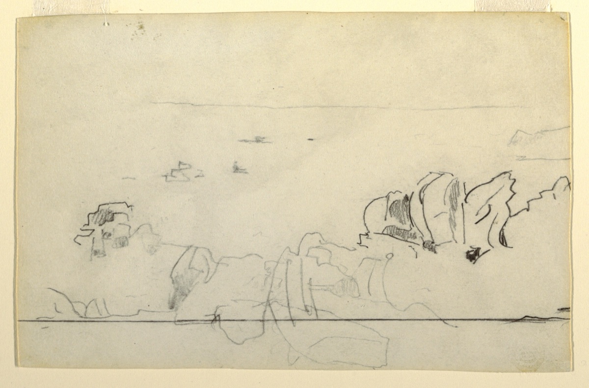 View of the Sea from Cliffs — Winslow Homer, American, 1836–1910