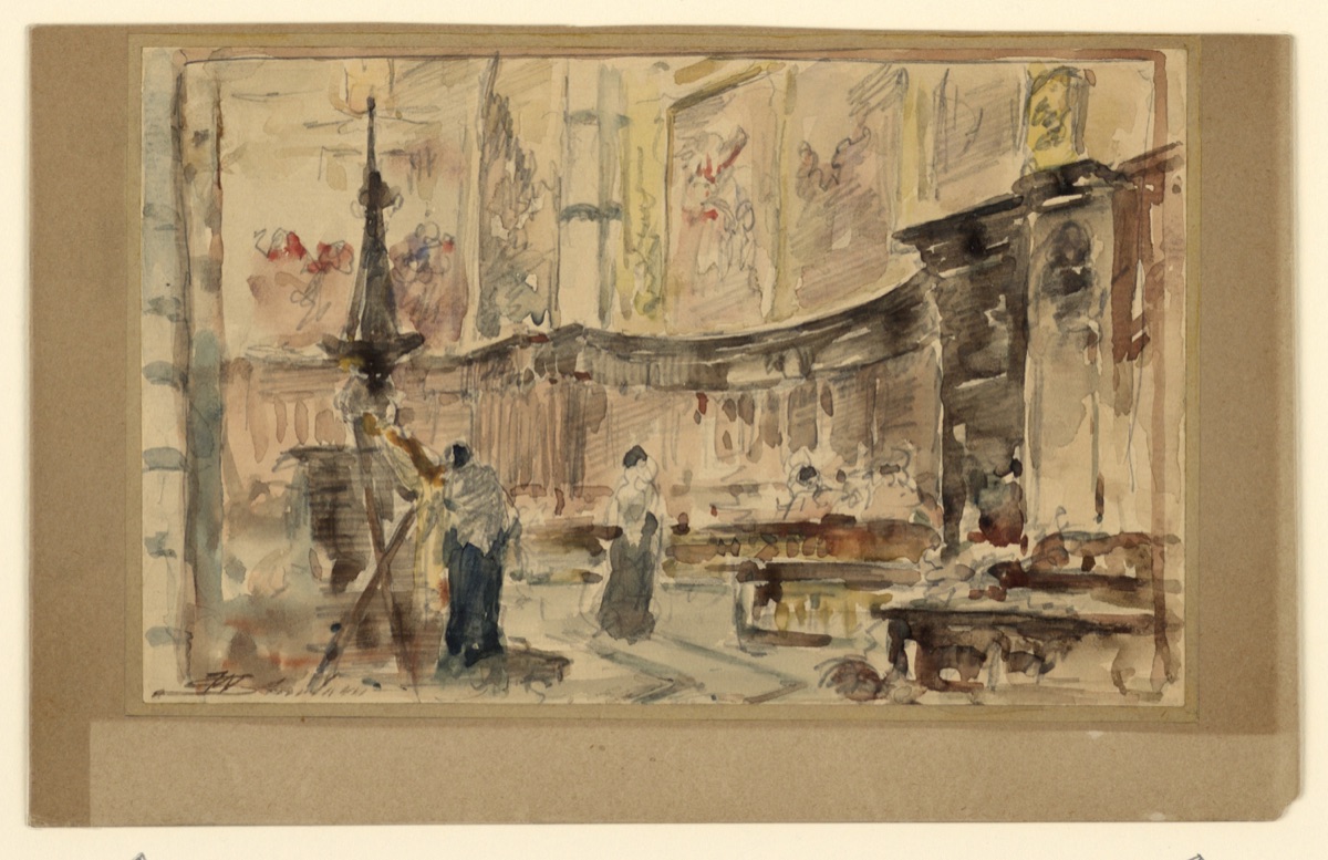 Lower Part of the Choir, Siena Cathedral — Walter Shirlaw, American, b. Scotland, 1838–1909